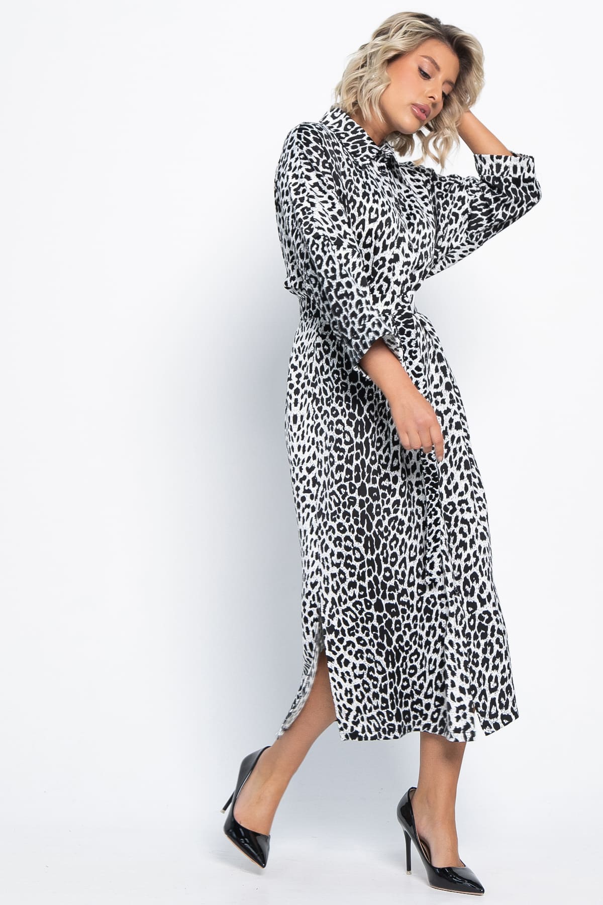 Платье Сьюзен (белый лео) П15091-7М