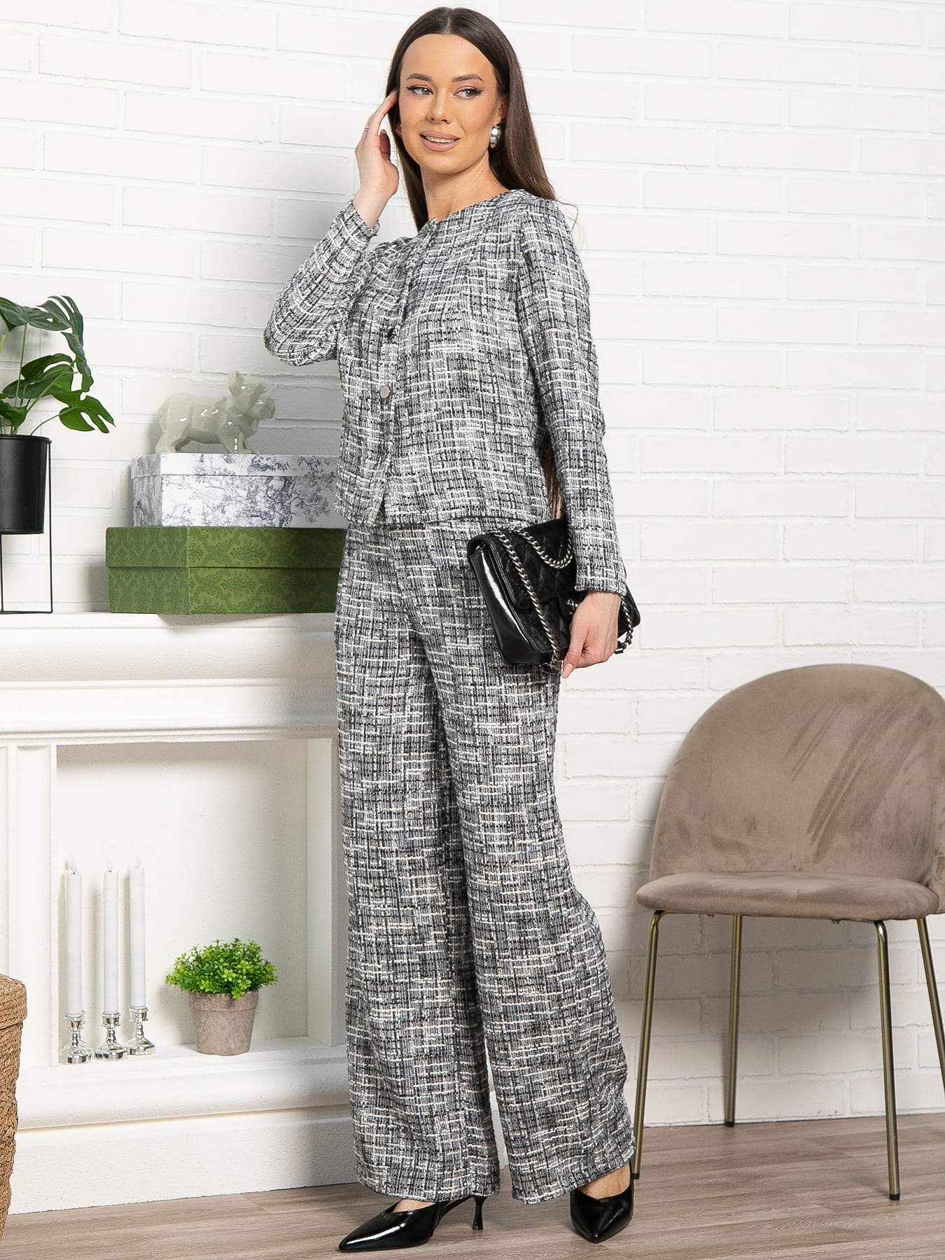 Костюм с брюками Марлин (серый) К15120-10М