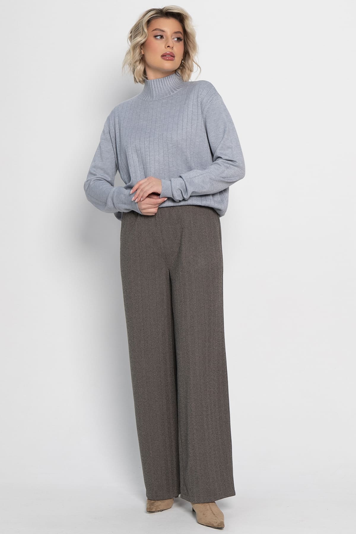 Брюки прямые Лиора (коричневые) Б15007-8М