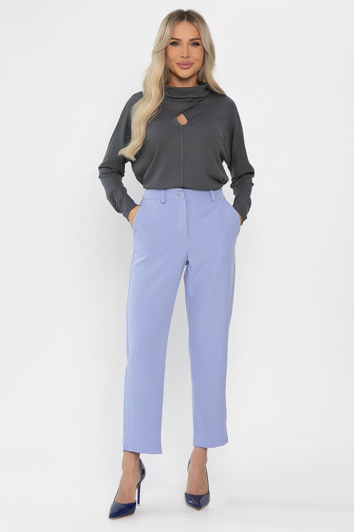 Брюки укороченные Энни (голубые) Б14286-10М