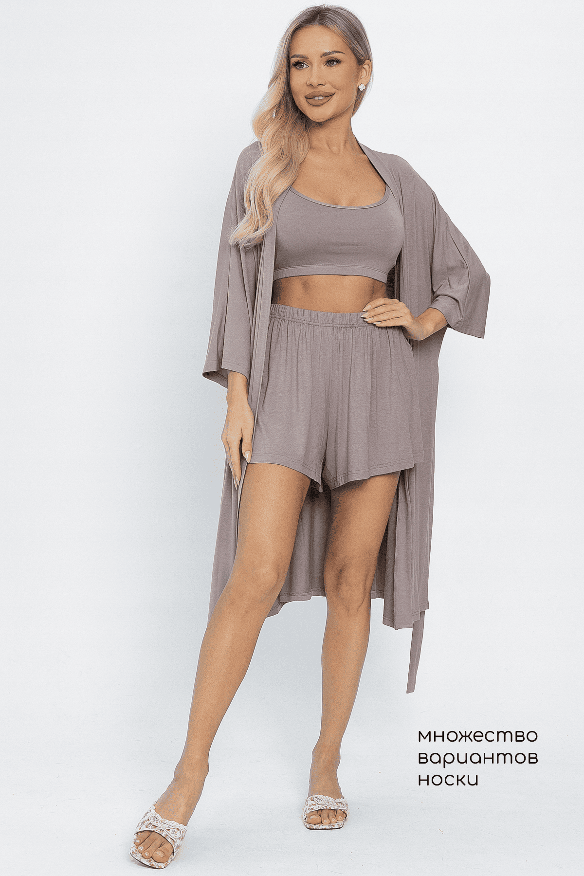 Костюм для дома Шелк вискозы (латте) К14496-52М