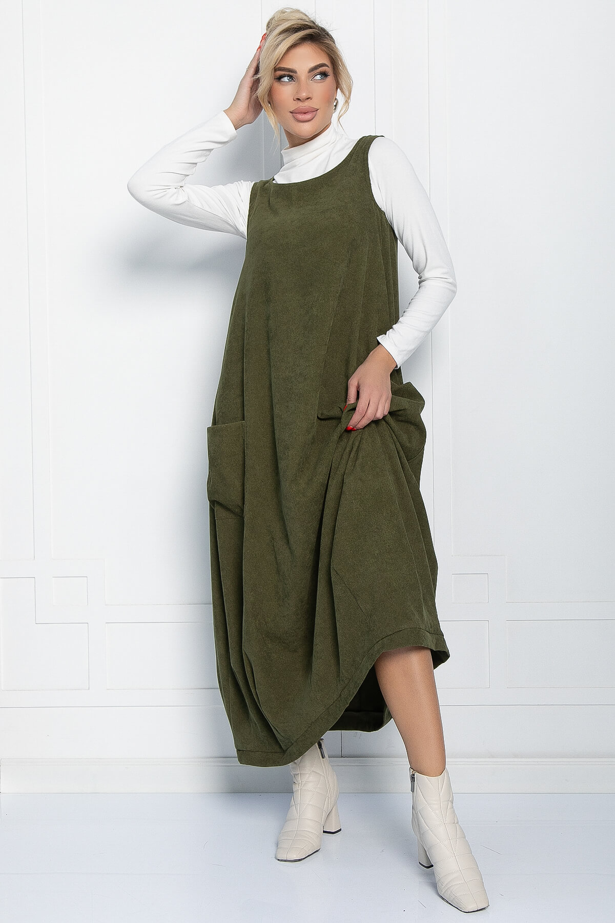 Сарафан В стиле бохо (хаки) П10627