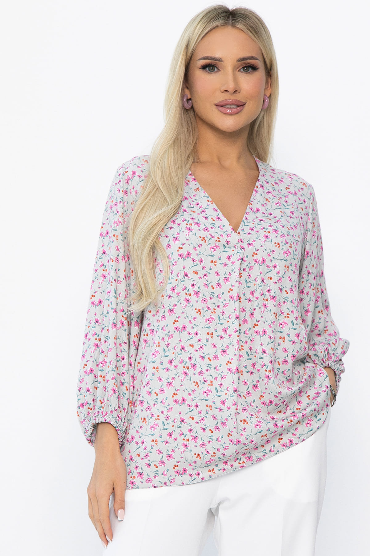 Блуза Пралине (серая) Б13842-6М