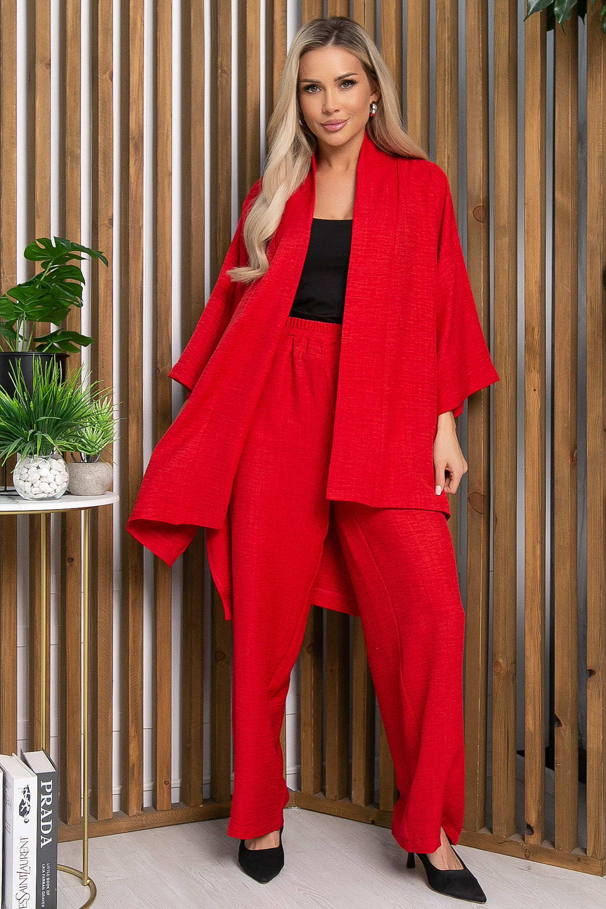 Брюки Летняя пора (красные) Б13217-16М