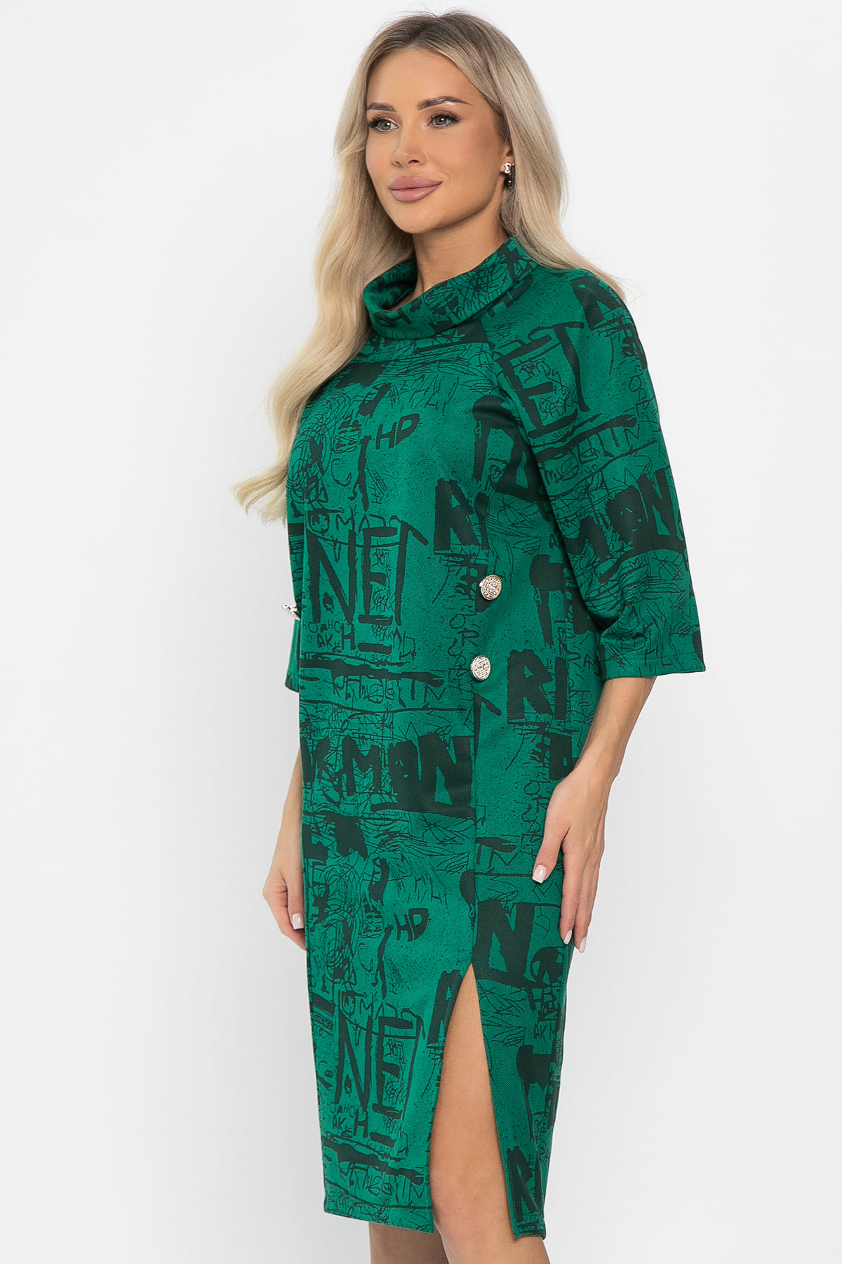 Платье трикотажное Конфетти (зеленое) П14295-18М