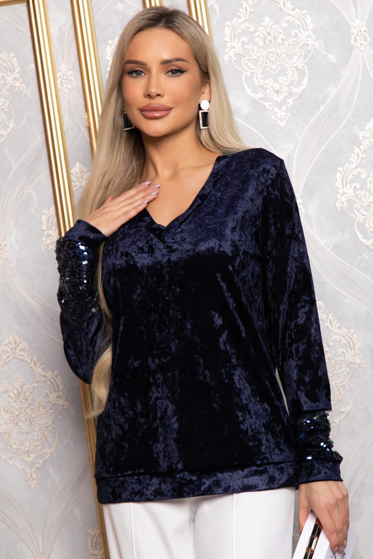 Джемпер Амалия (темно-синяя) Б14838-45М