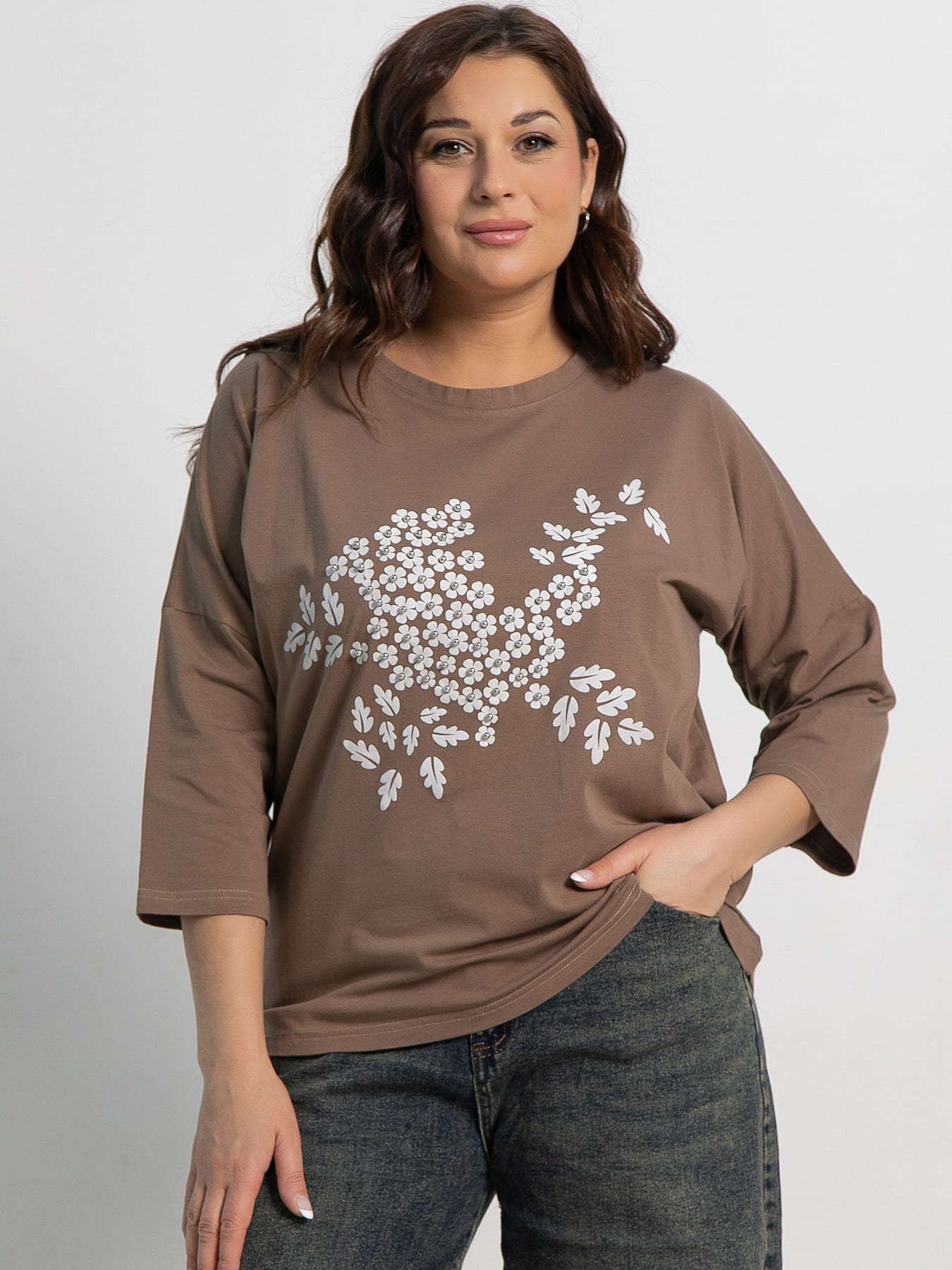 Блуза Ромашка (бежевая) Б15198-24М