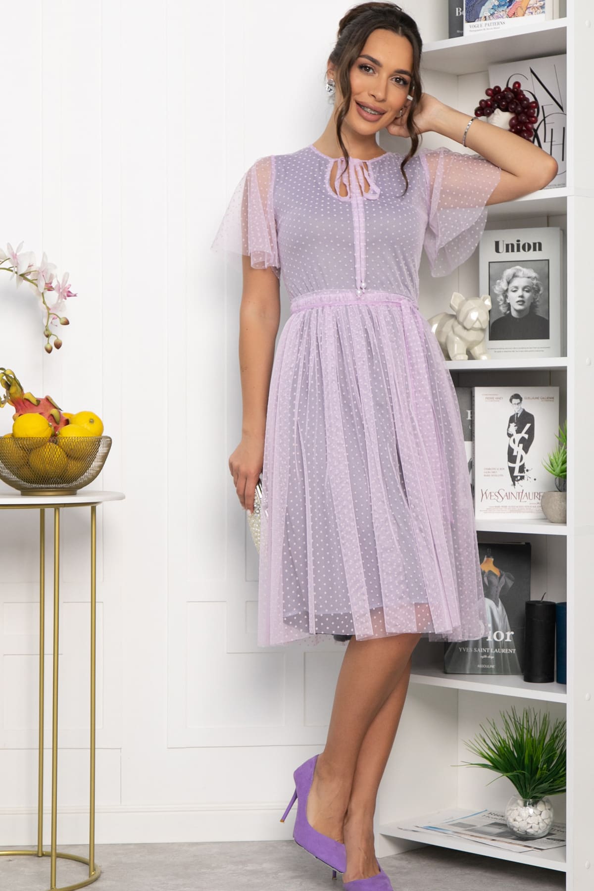 Платье У твоих ног (сиреневое) П13825-39М