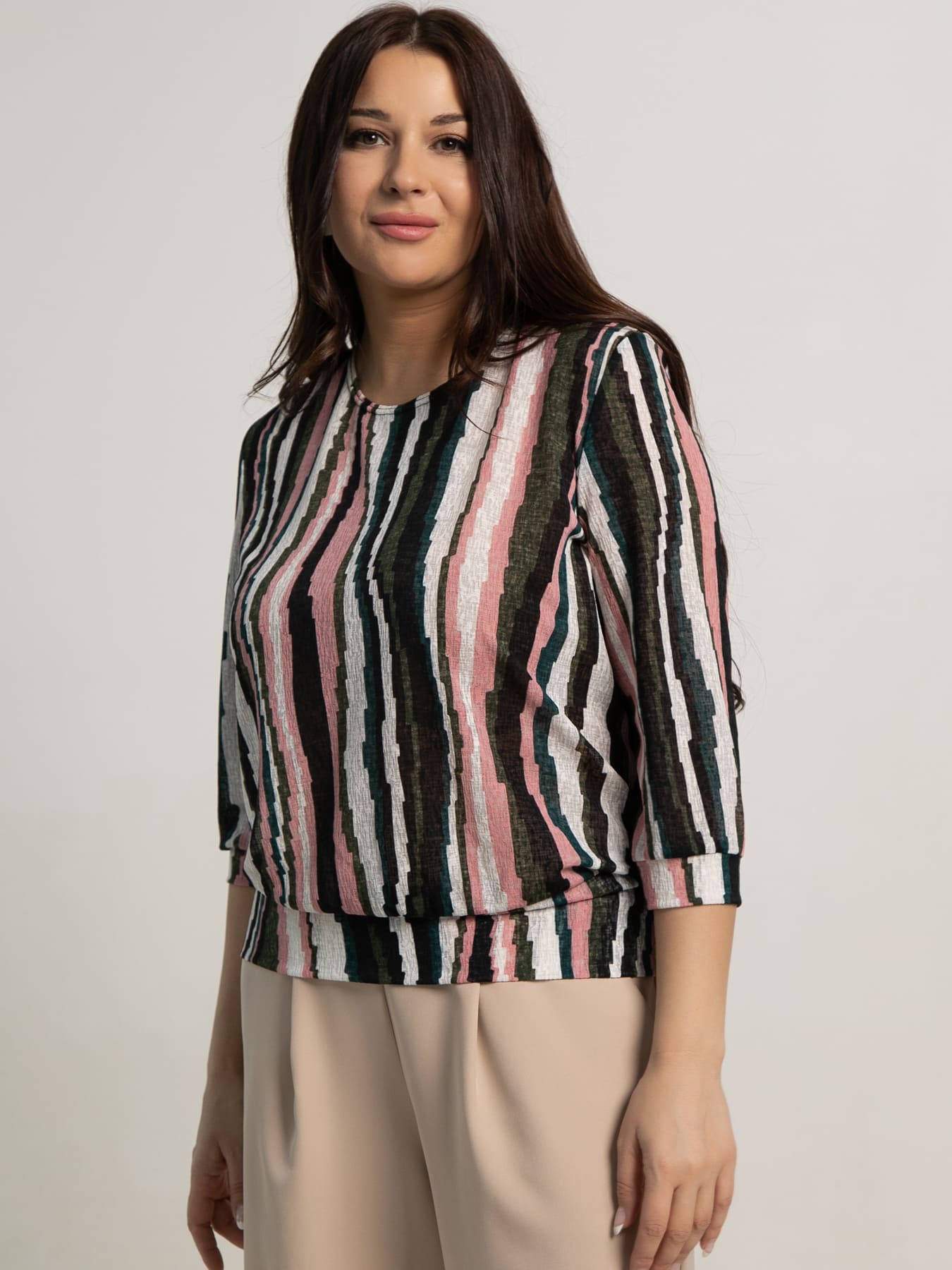 Блуза Люмия (разноцветная полоска) Б15329-3М