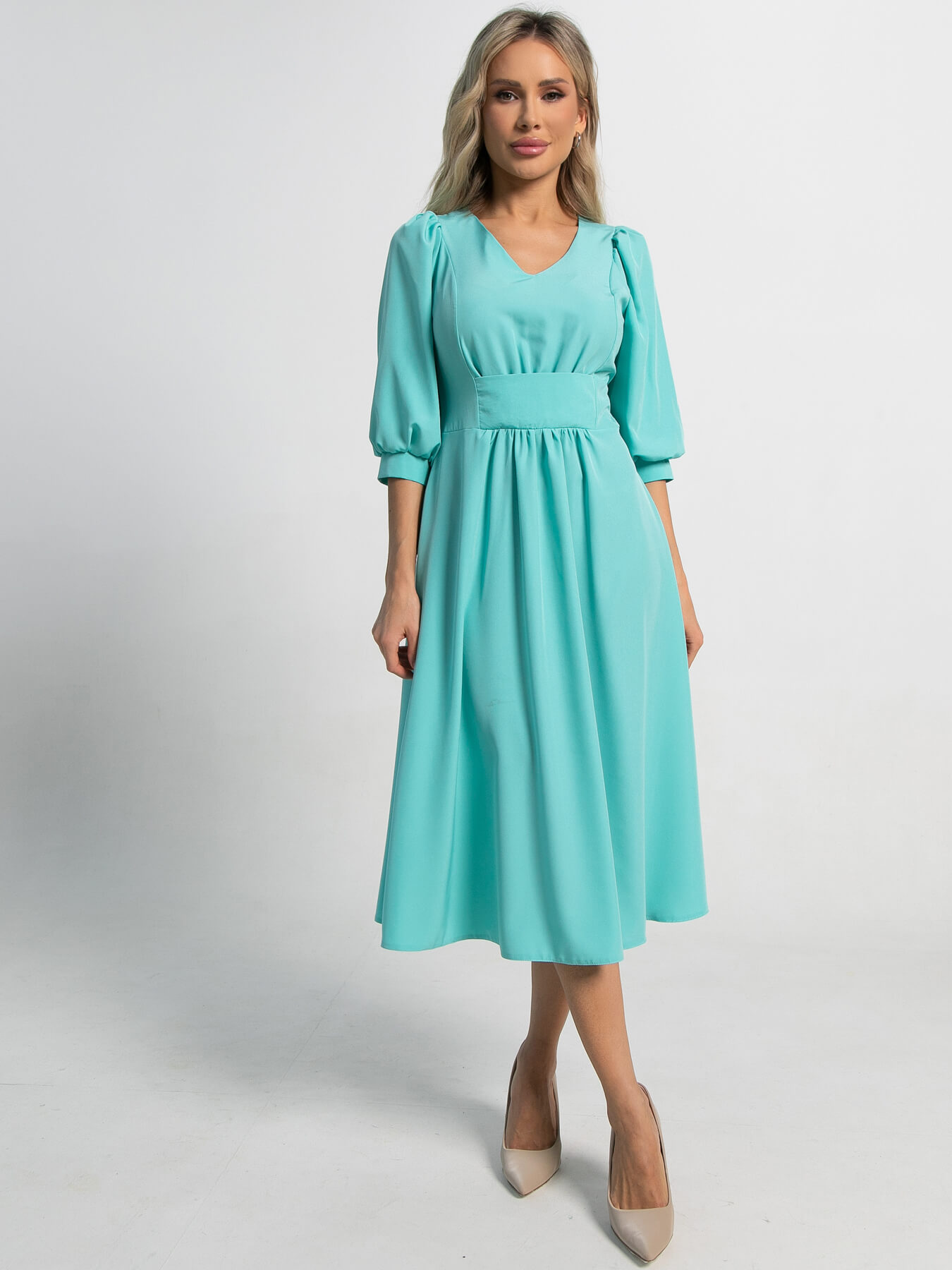 Платье Мадлен (бирюзовое) П15466-18М