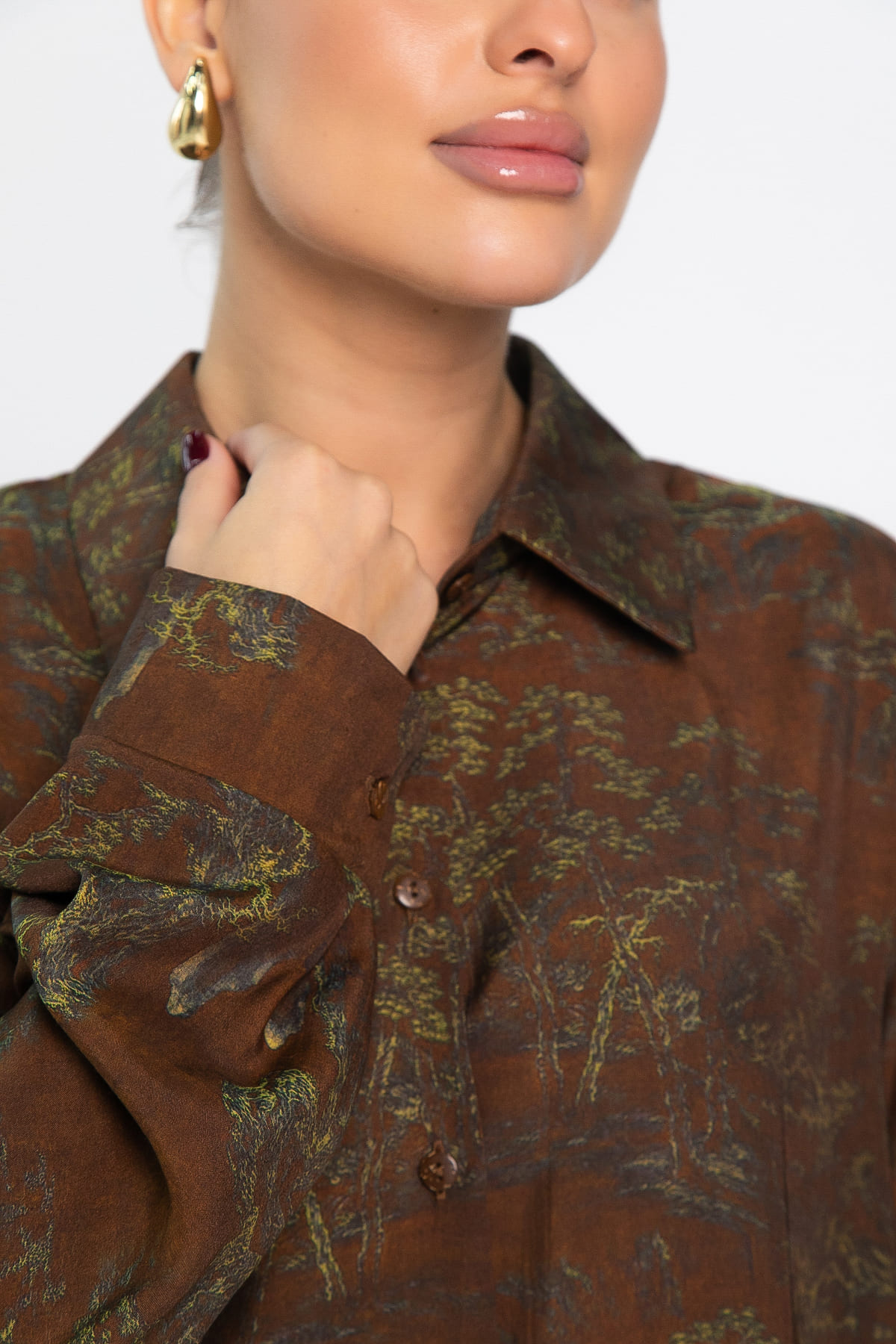 Блуза Тайна очарования (коричневая) Б14433-5М