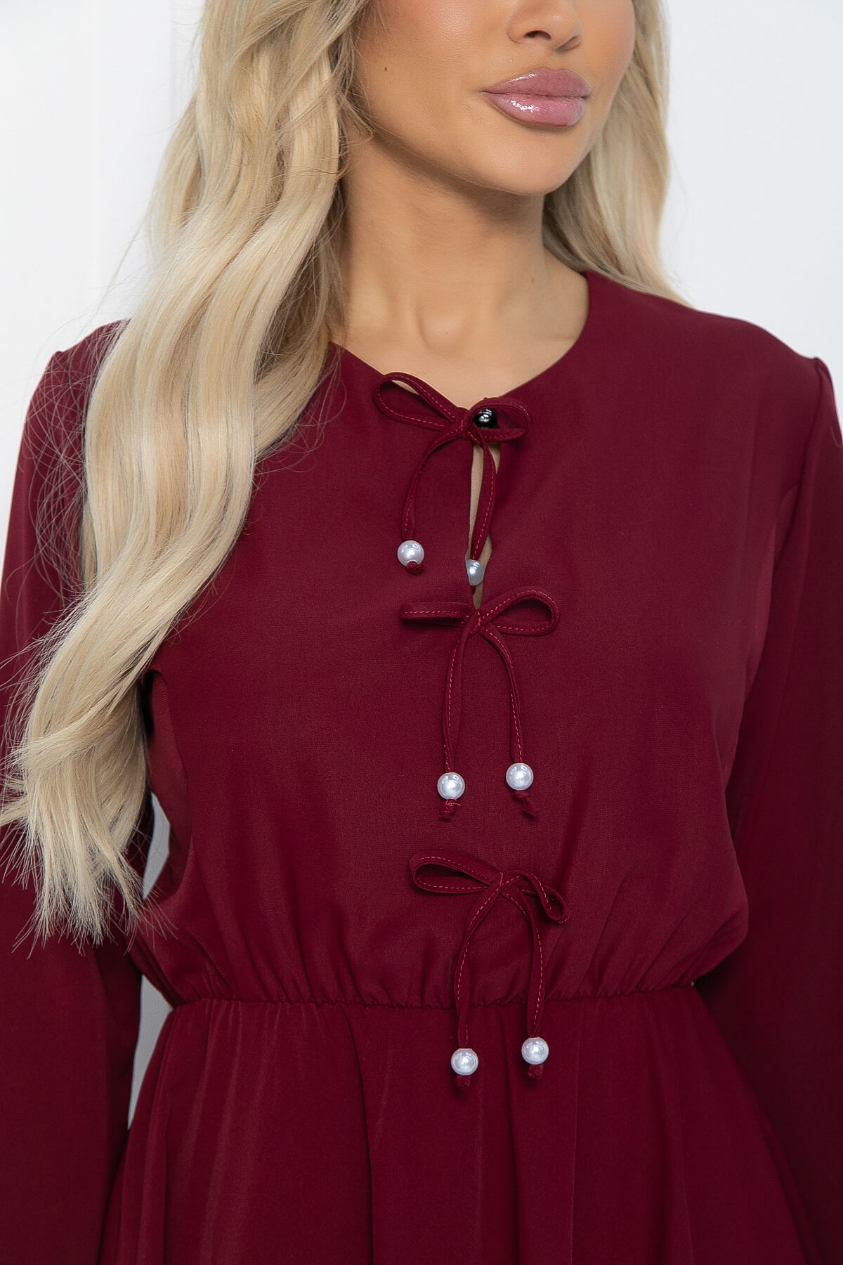 Платье Холли (бордовое) П11994