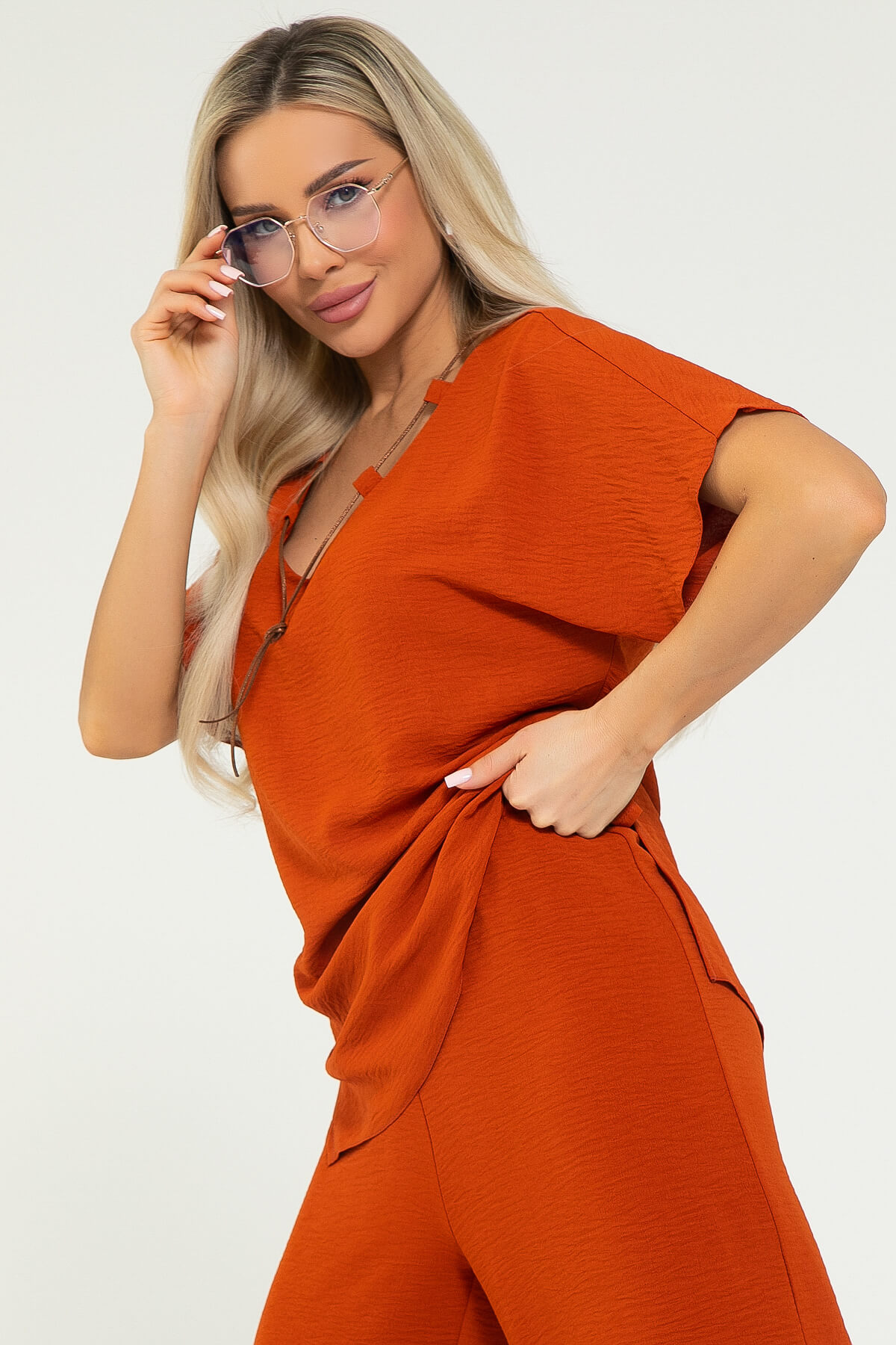 Костюм Свободный вечер НЬЮ (терракот) К12669-15