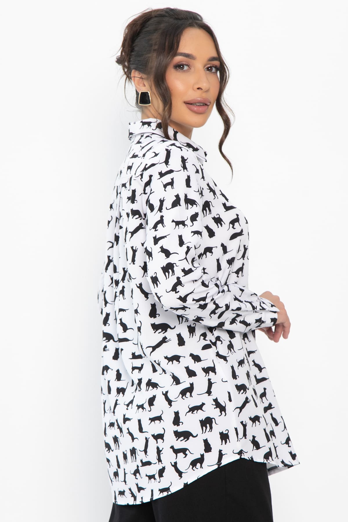Рубашка Надель (белая/кошки) Б13844-16М