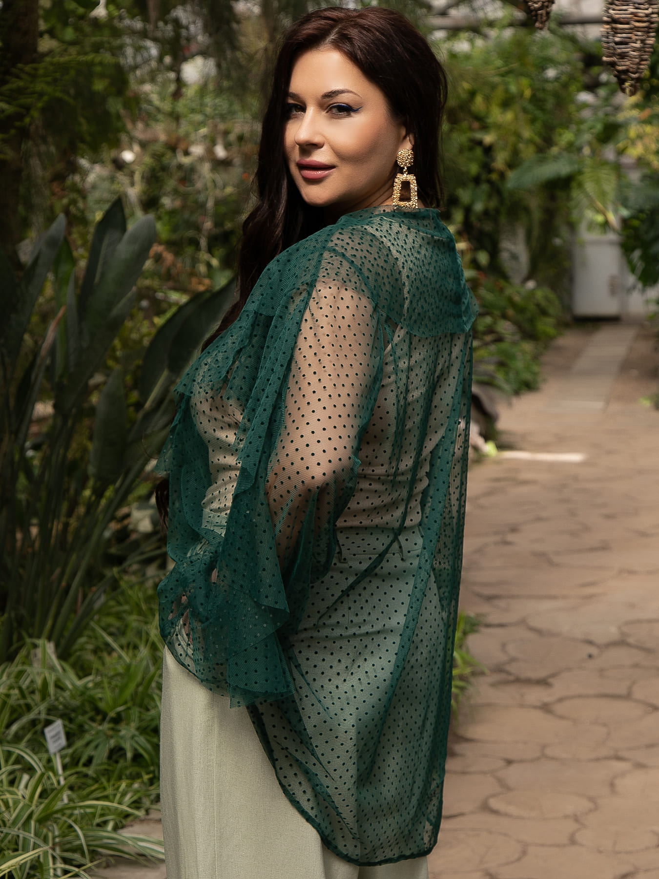 Блуза Диантус (зеленая) Б15548-39М