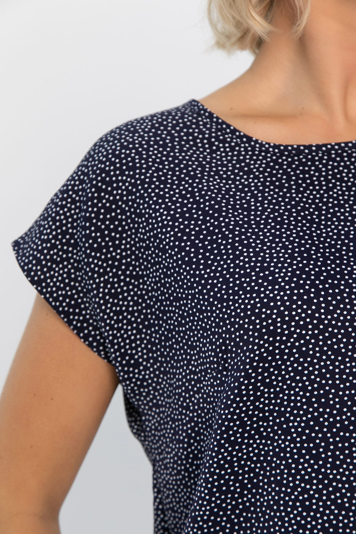 Блуза Милена (темно-синяя) Б14302-8М