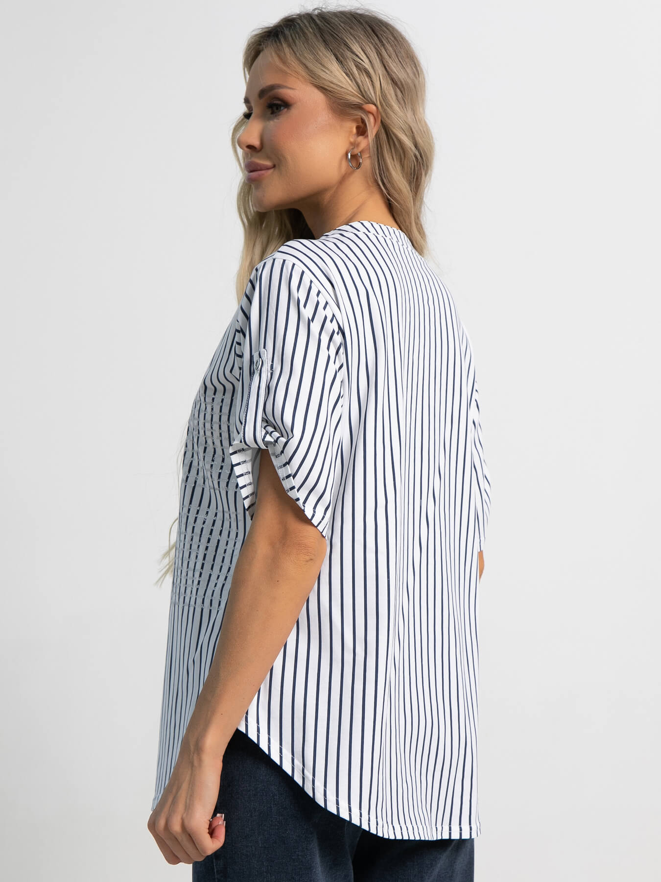Блуза Сальма (белая/полоска) Б15538-4М