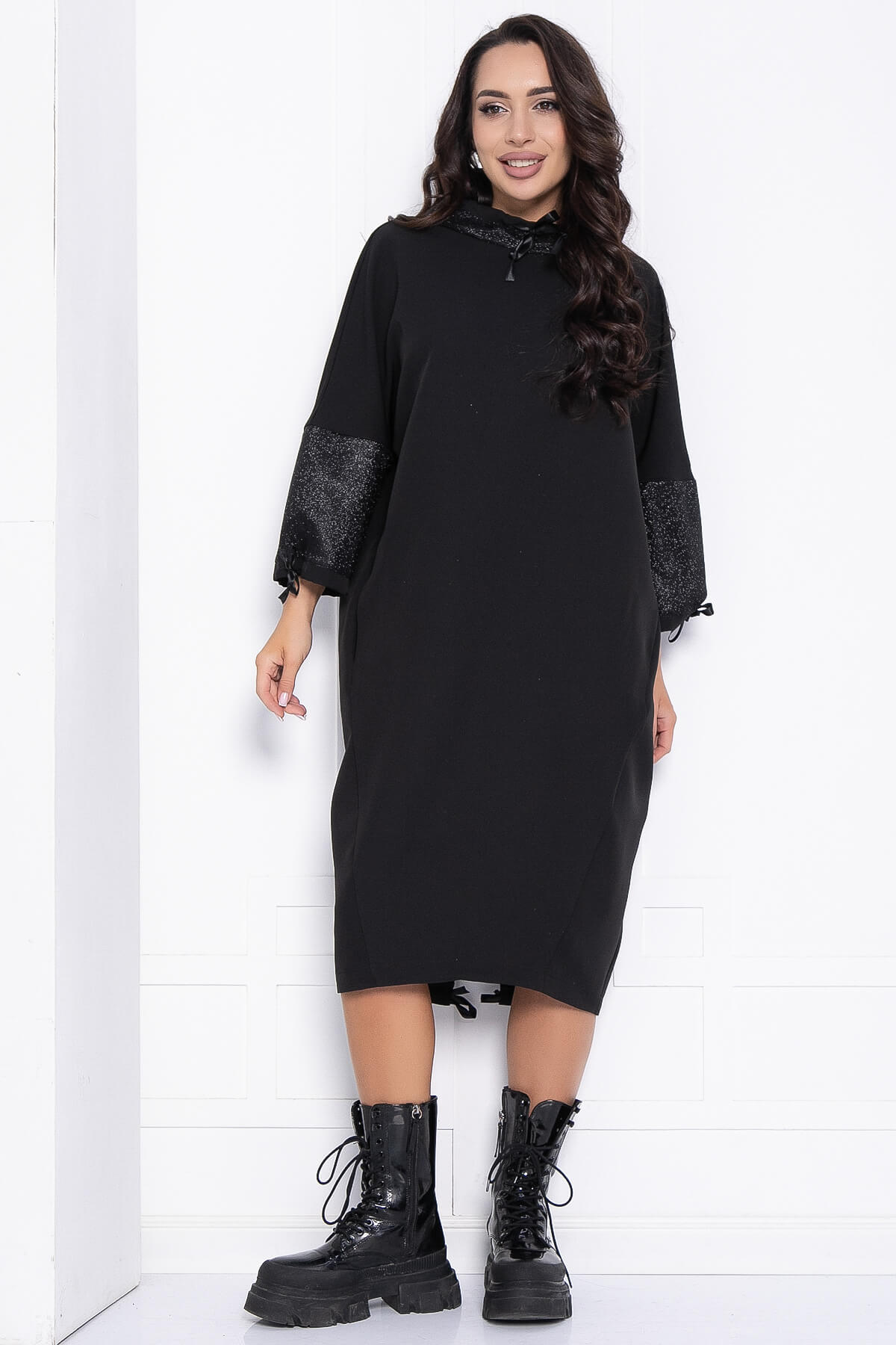 Платье Эванс (черное) П12397-10