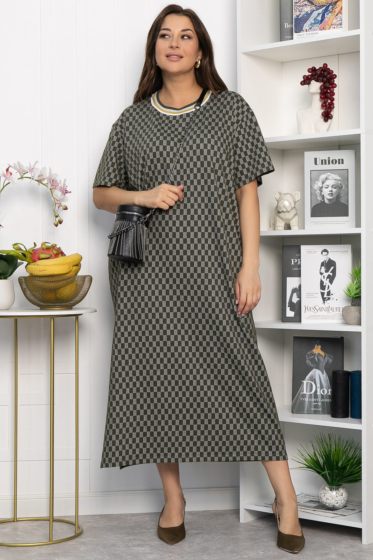 Платье Ривьера (хаки) П13867-1М