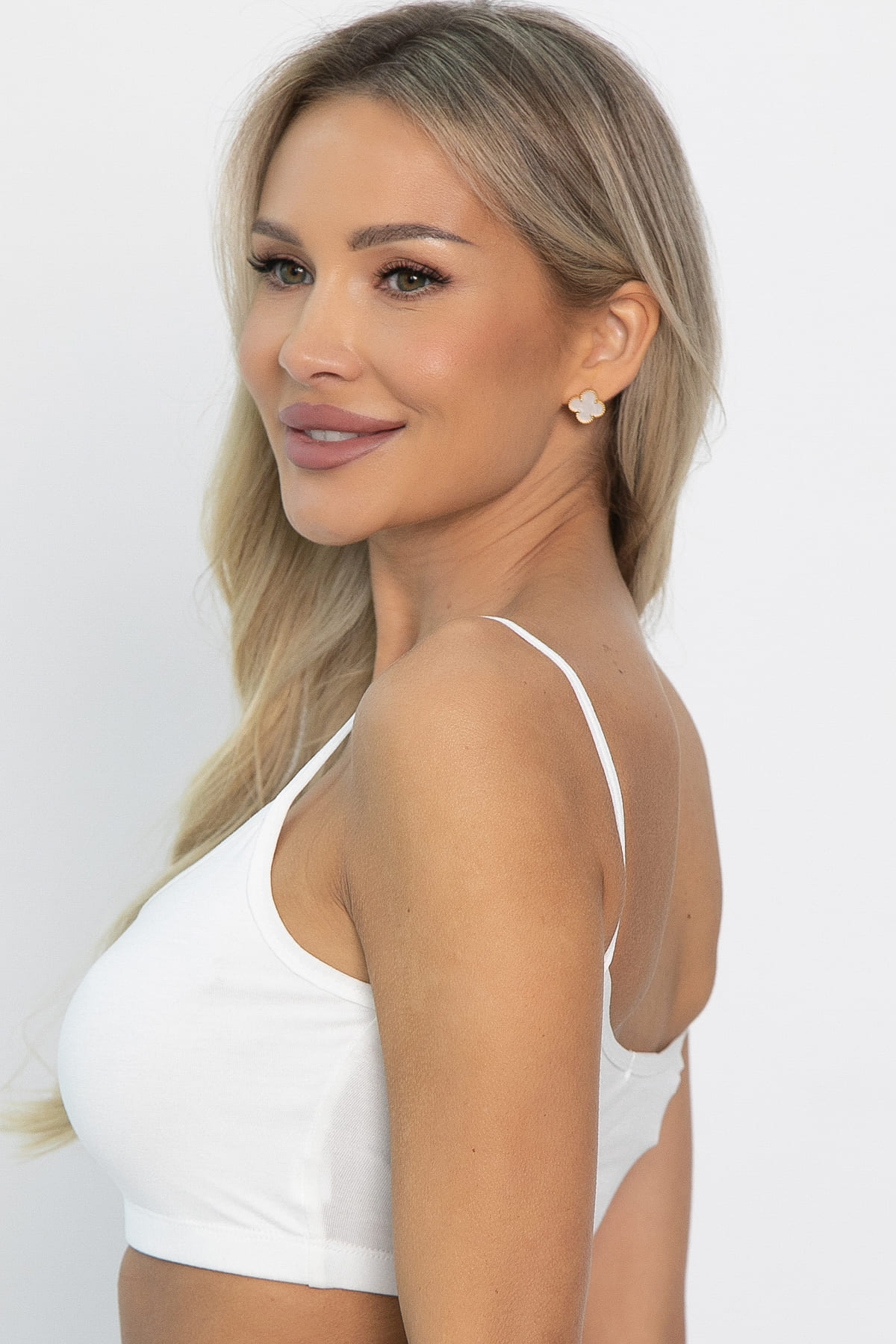 Кроп-топ Шелк вискозы (молочный) Б14507-52М