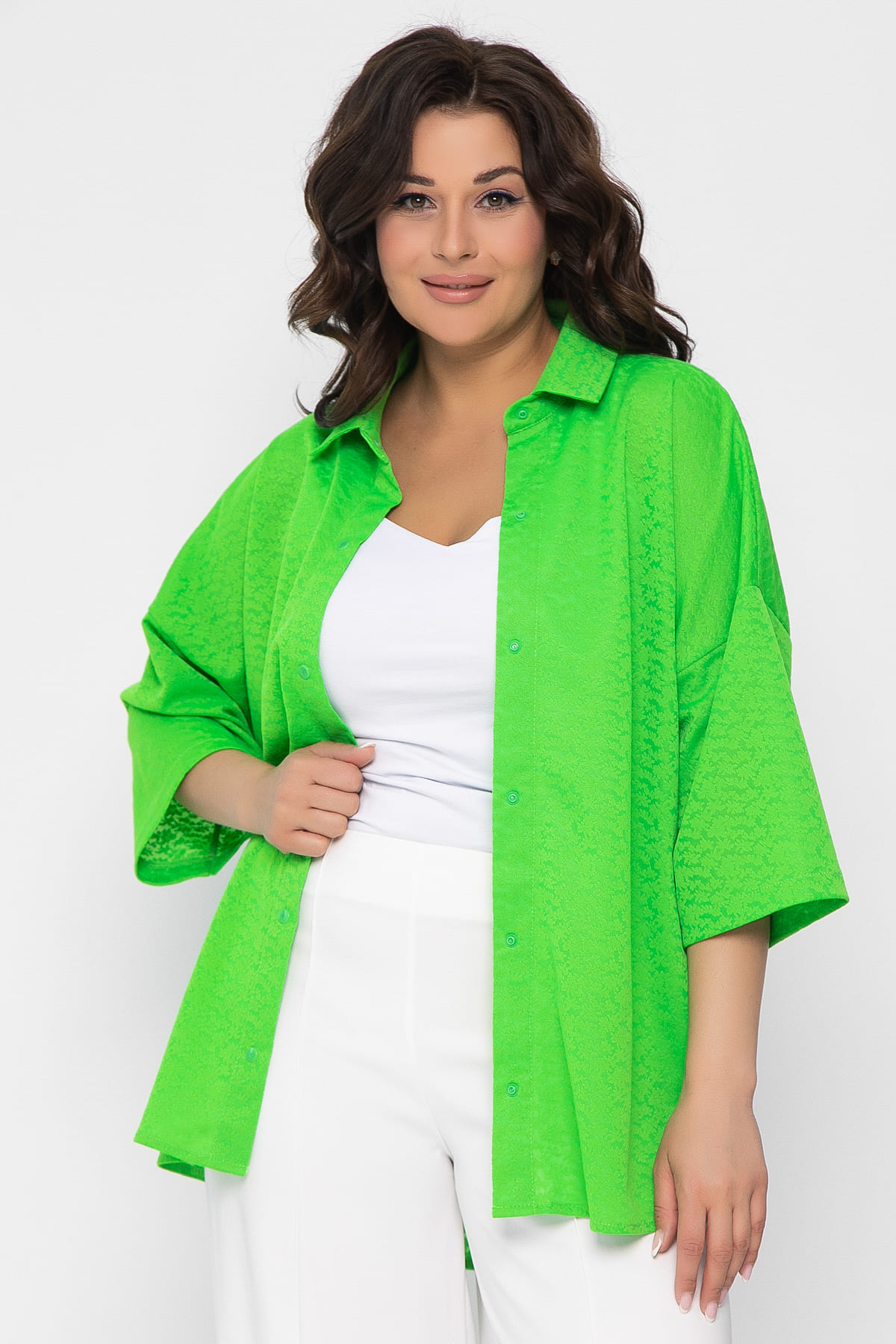 Рубашка Медея (зеленое яблоко) Б13555-13М