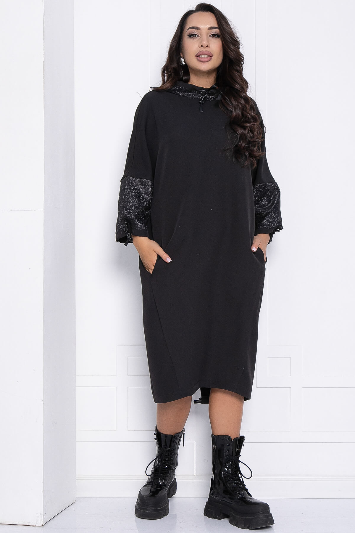 Платье Эванс (черное) П12397-10