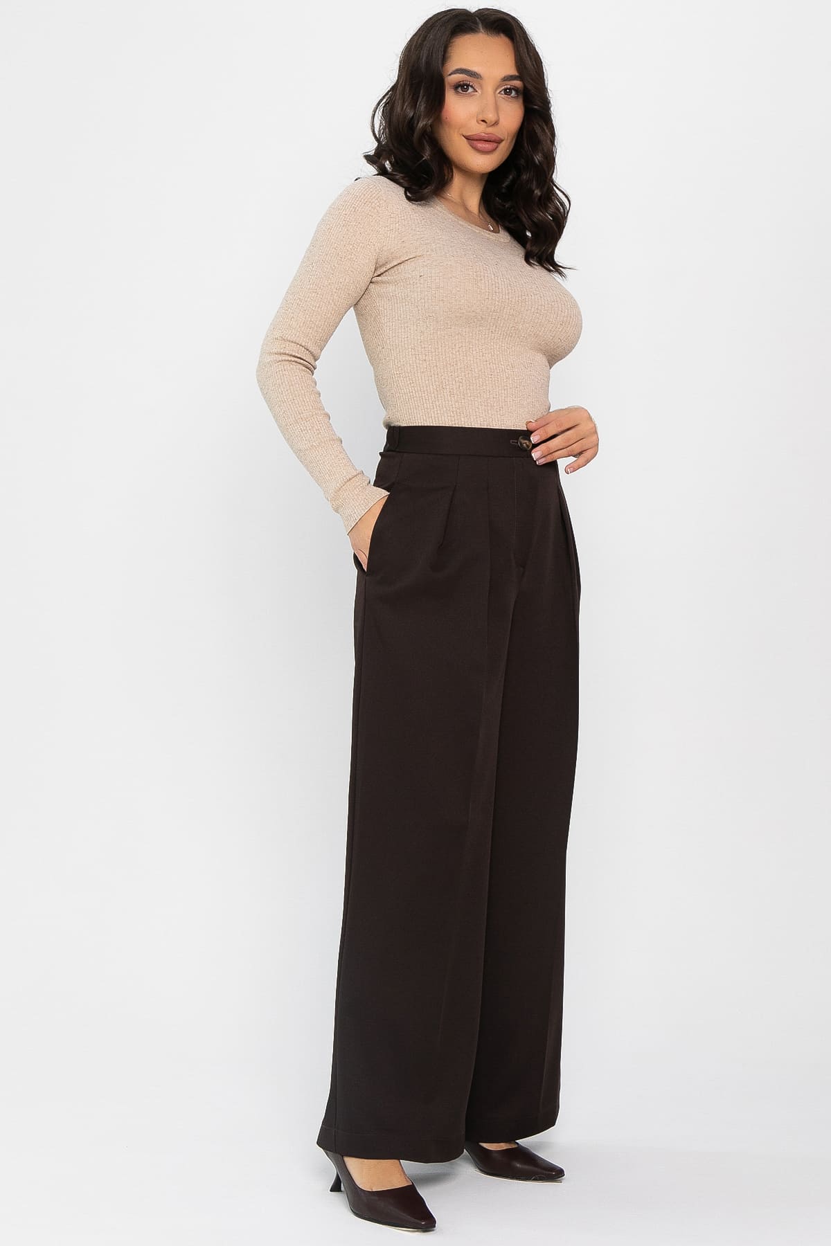 Брюки со стрелками Шакира (коричневые) Б14635-35М