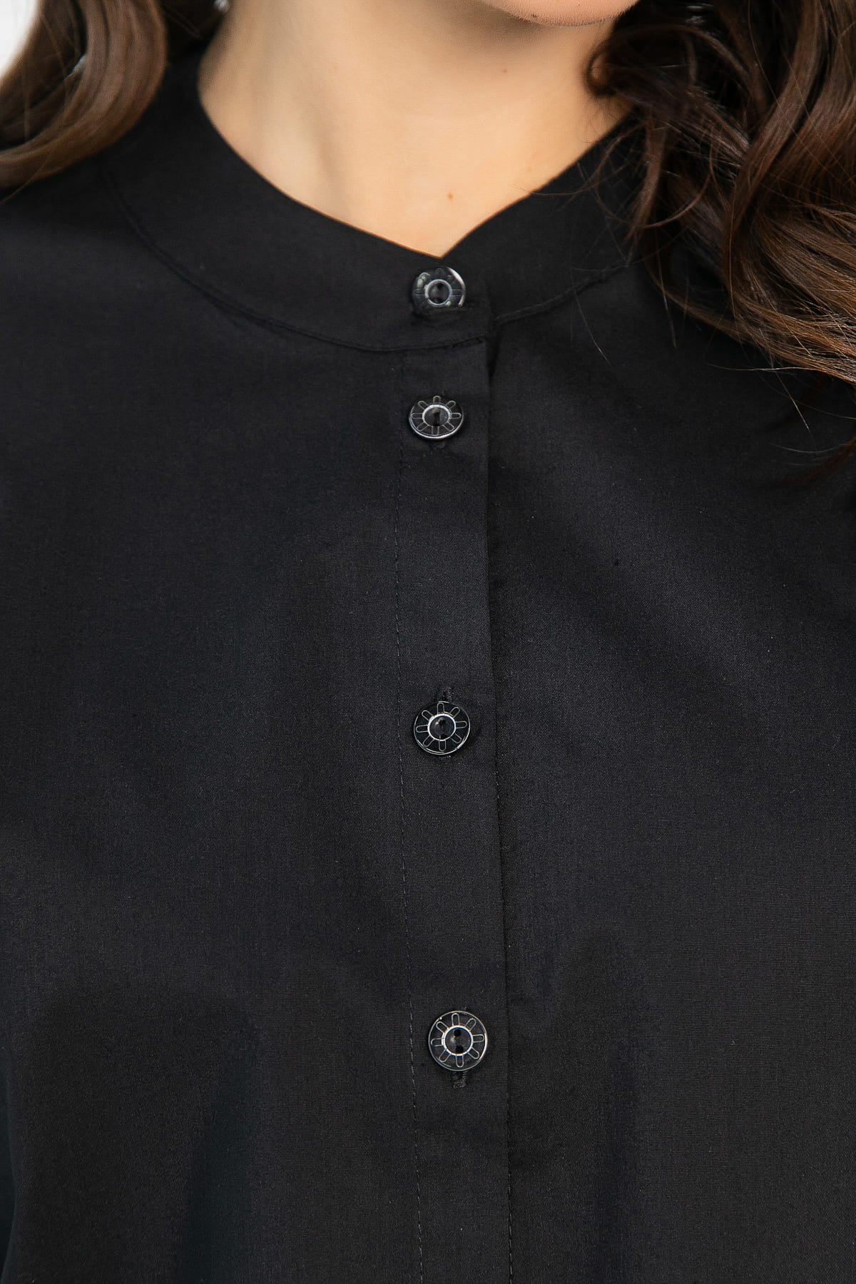 Блуза с завязками Ажур (черная) Б14387-10М