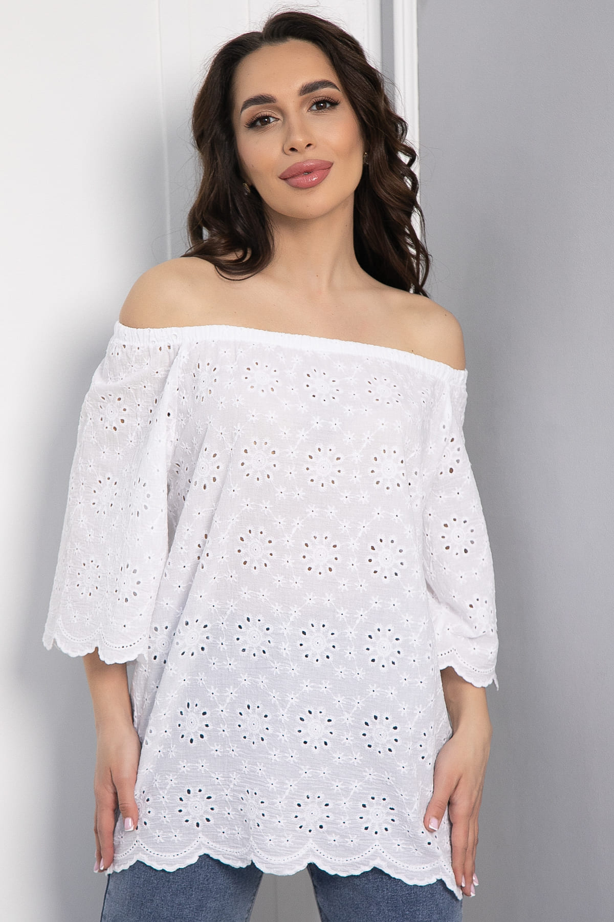 Блуза Воздушная (белая) Б13571-2М