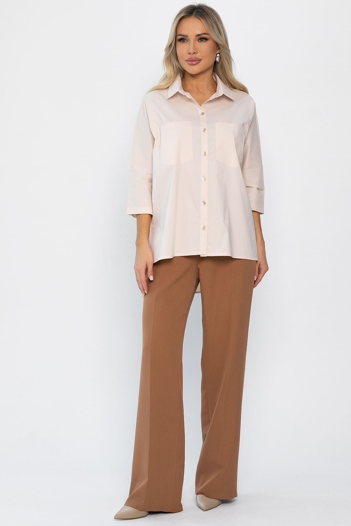 Рубашка классическая Аристократка (бежевая) Б14356-10М