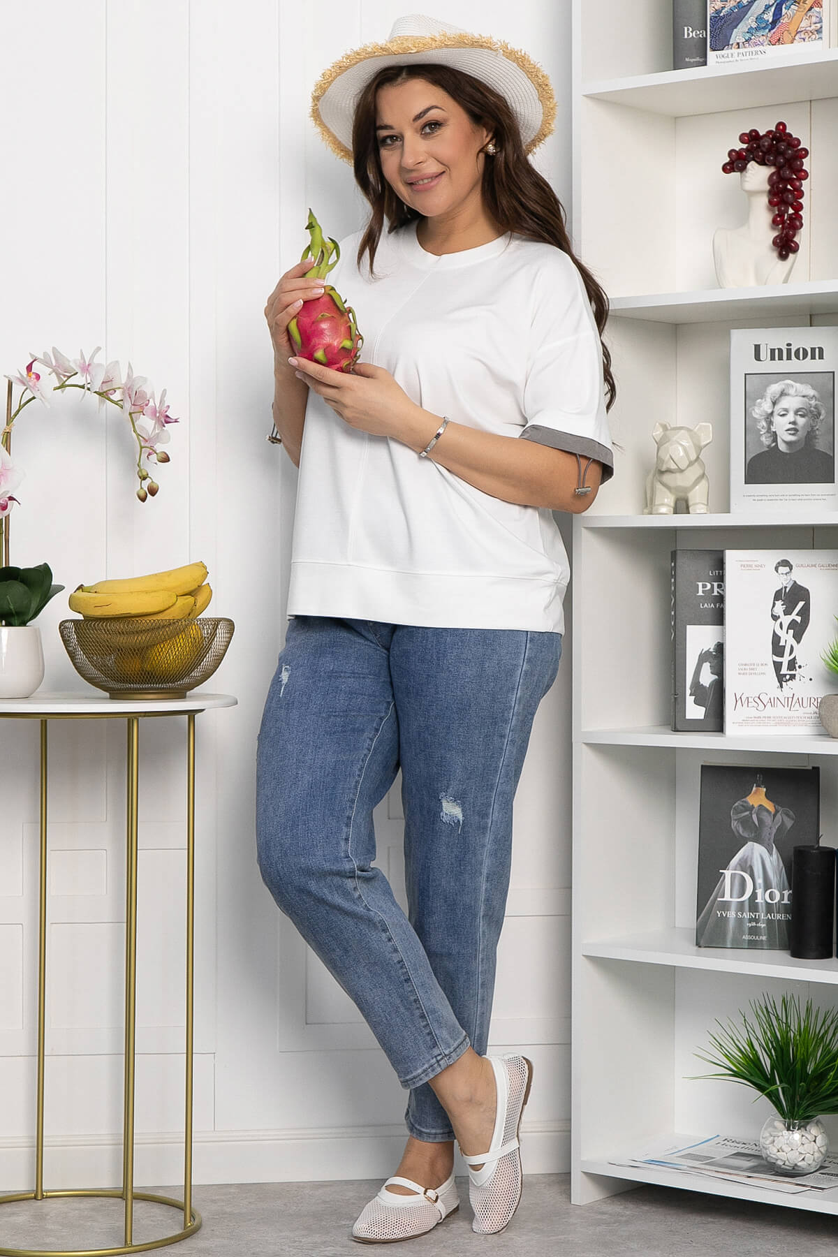 Блуза Софья (белая) Б13940-1М