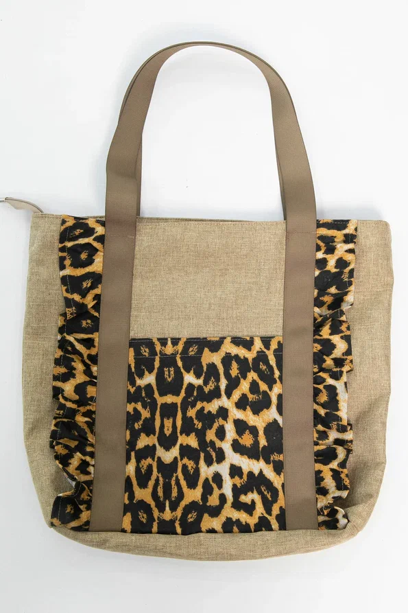 Сумка Шопер (бежевый/лео) СШ01