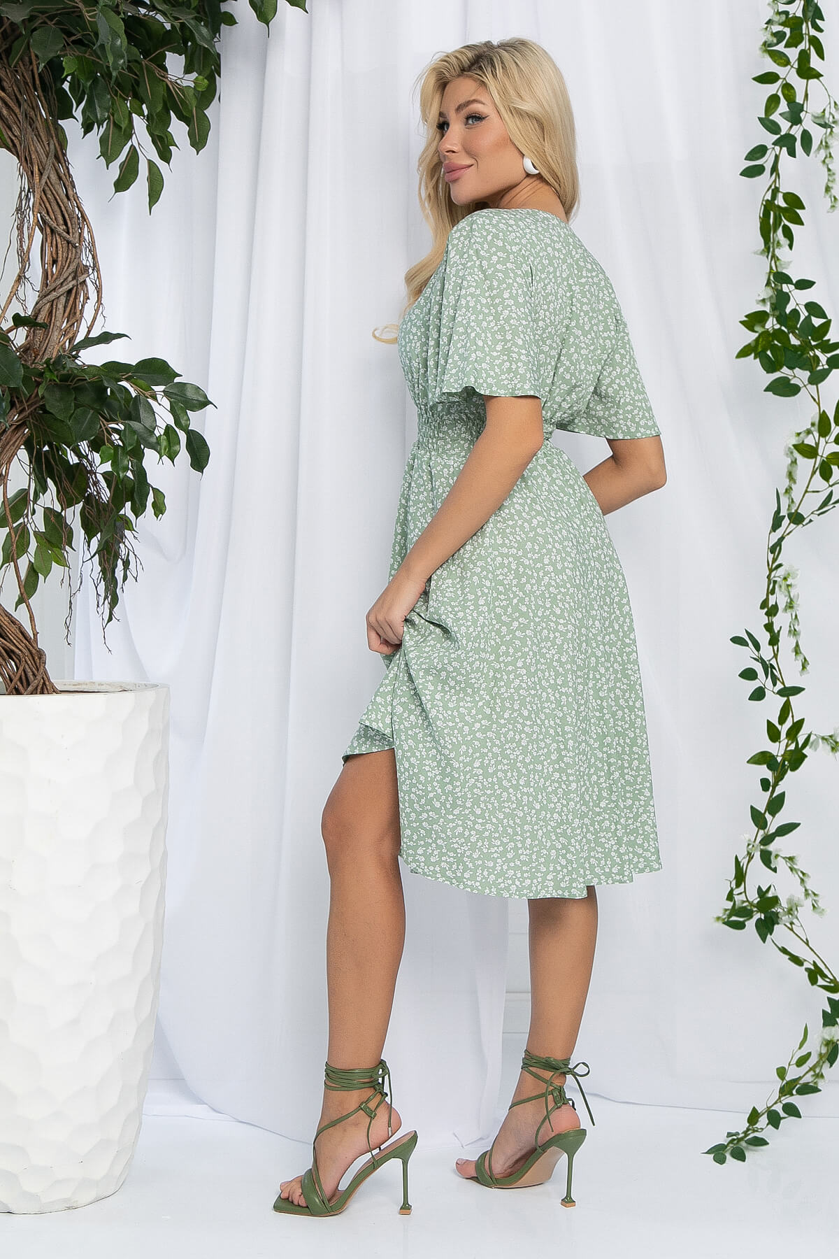 Платье Селена (олива) П13102-8М