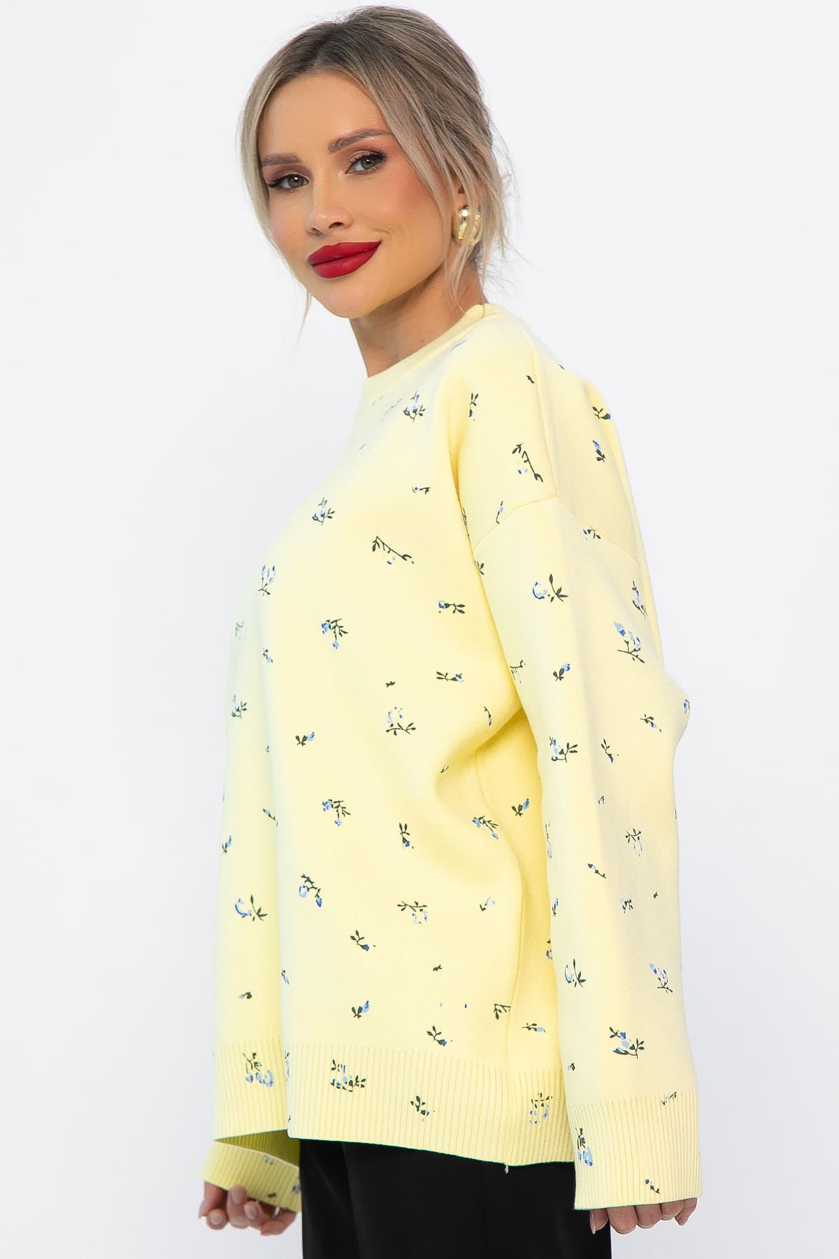 Свитер оверсайз Анита (лимонный) Б14758-1М