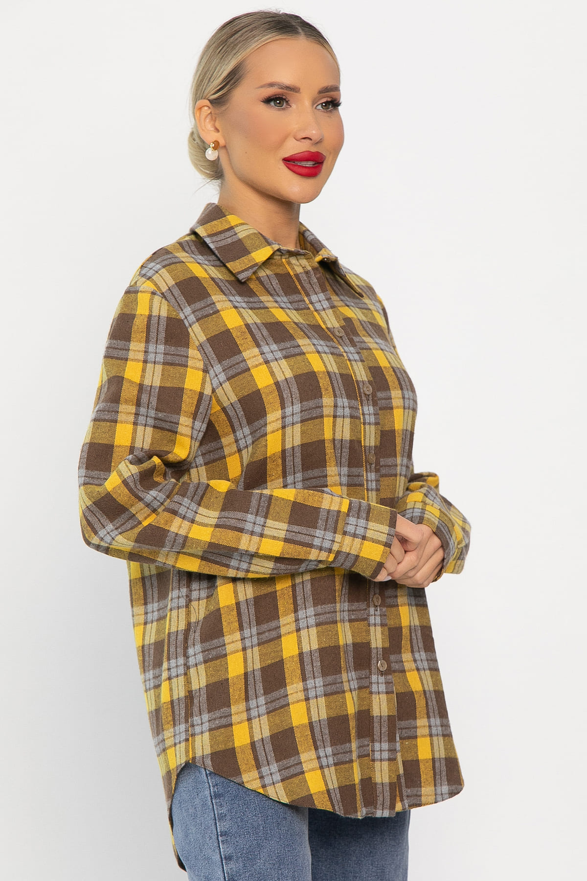 Рубашка Денни (желто-коричневая) Б14135-7М