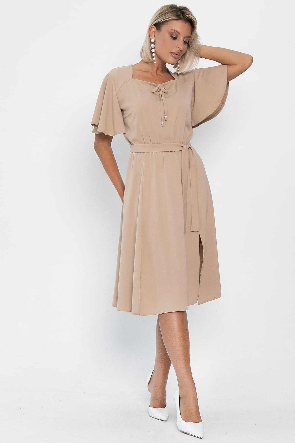 Платье Трепет любви (бежевое) П13917-39М