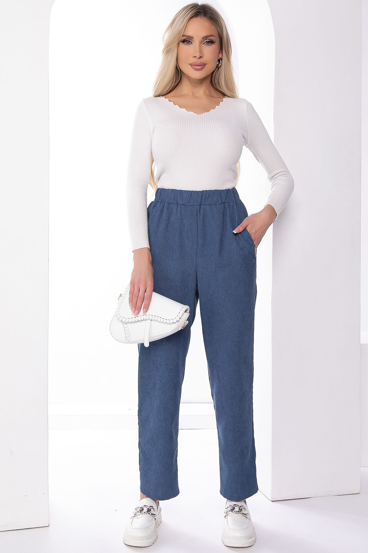 Брюки "Бертина" (синие) Б8268