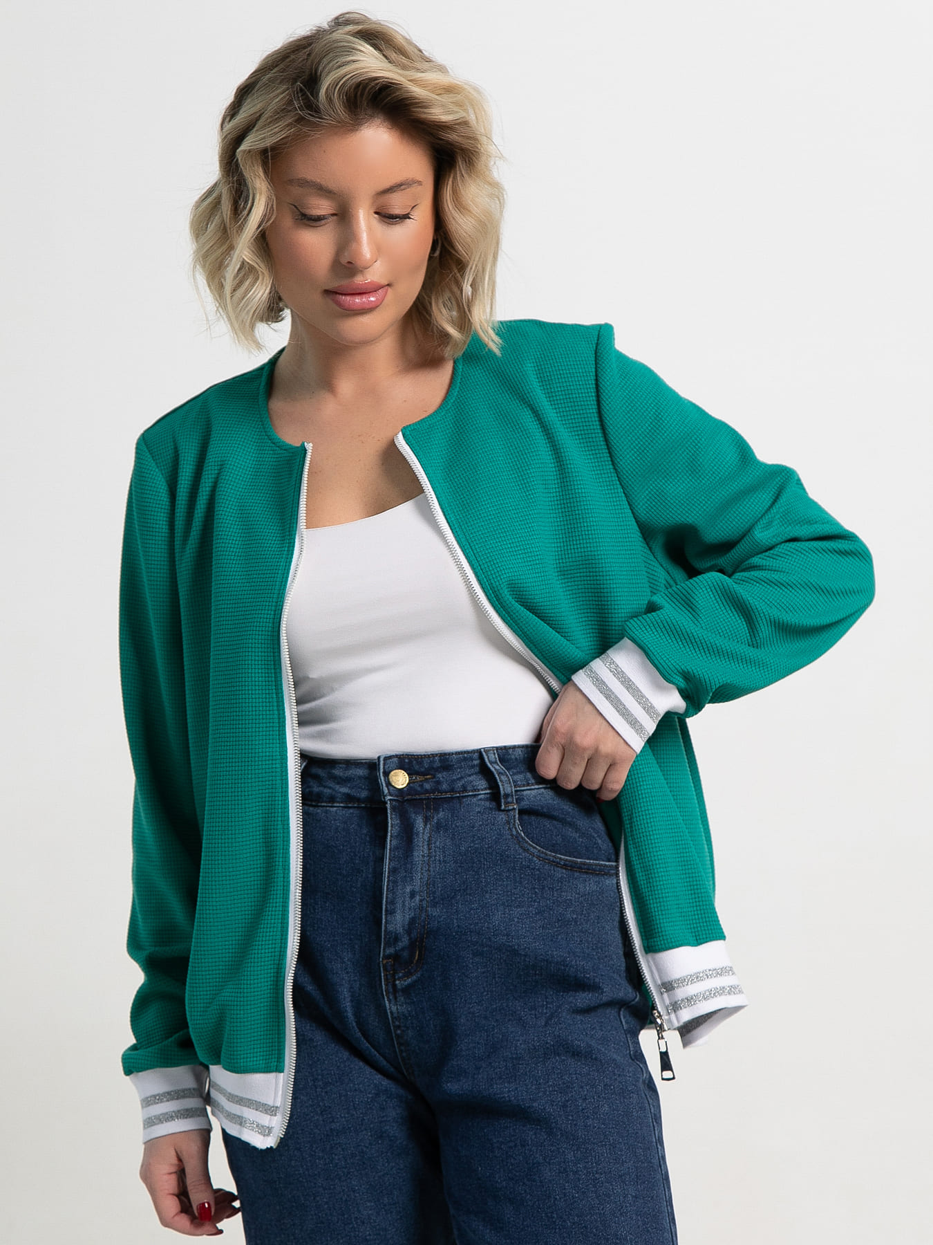 Бомбер Аланис (изумрудный) Б15407-7М