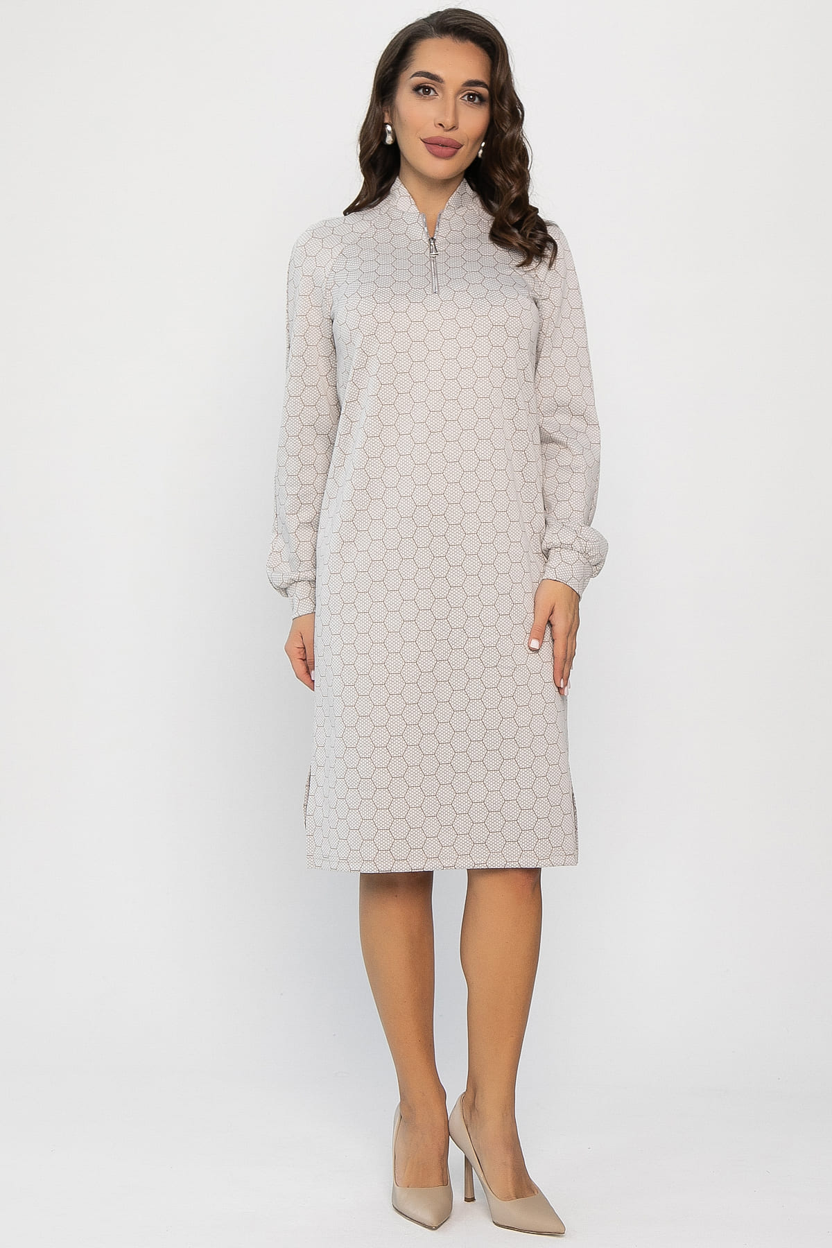 Платье Изящный образ (бежевое) П13750-19М