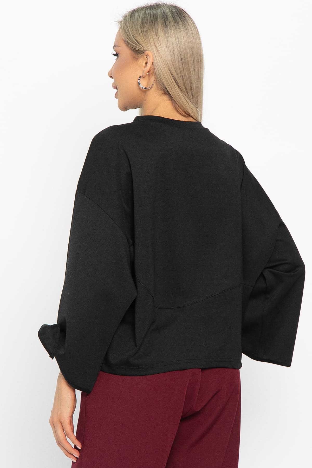 Джемпер с завязками Твист (черный) Б14866-10М