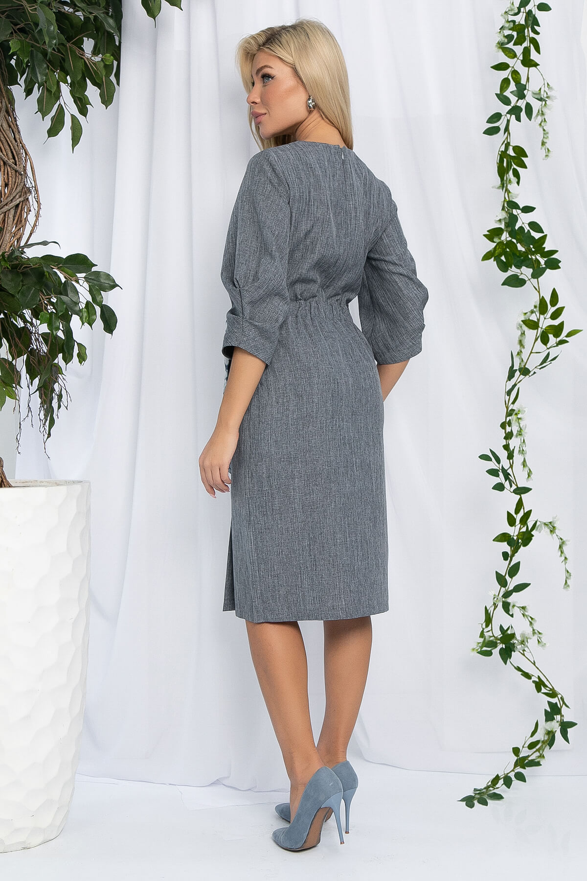 Платье Флавия (серое) П12891-36М