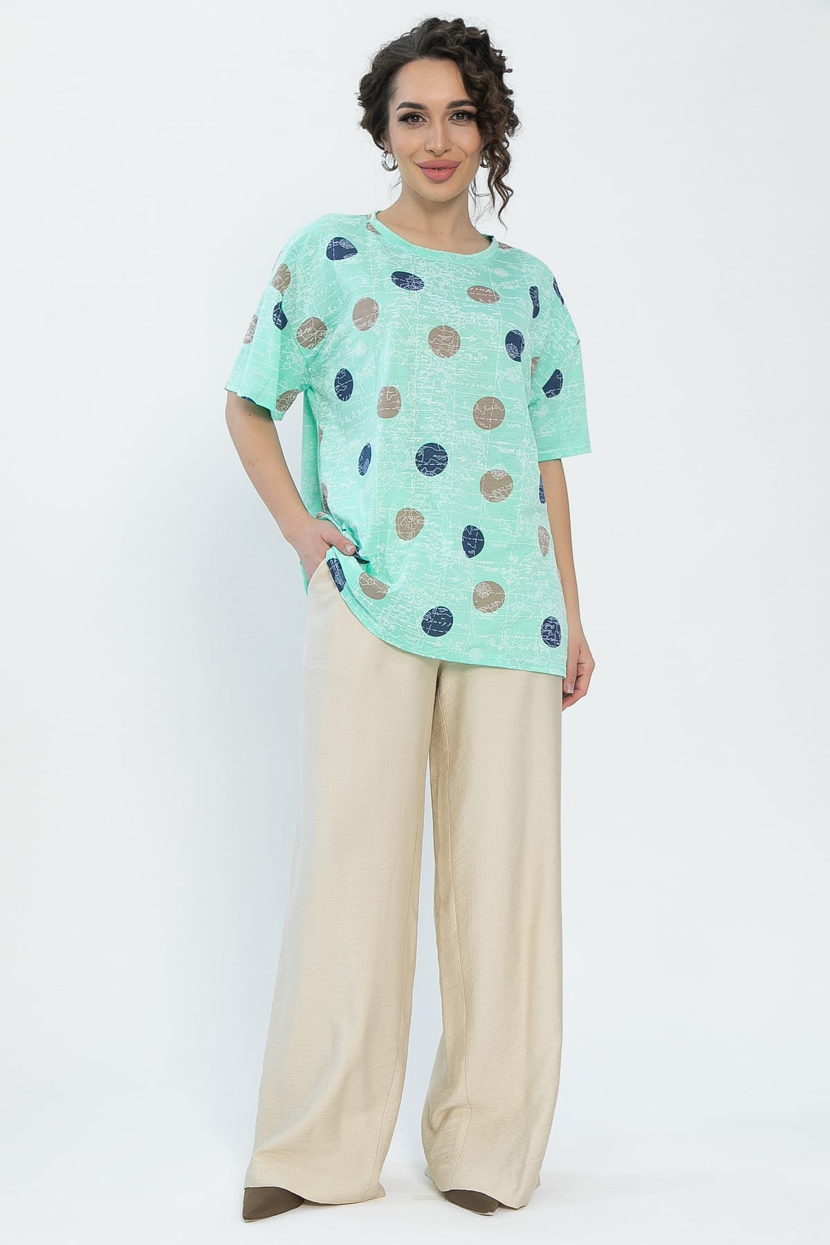 Блуза Тори (зеленая) Б13520-20М