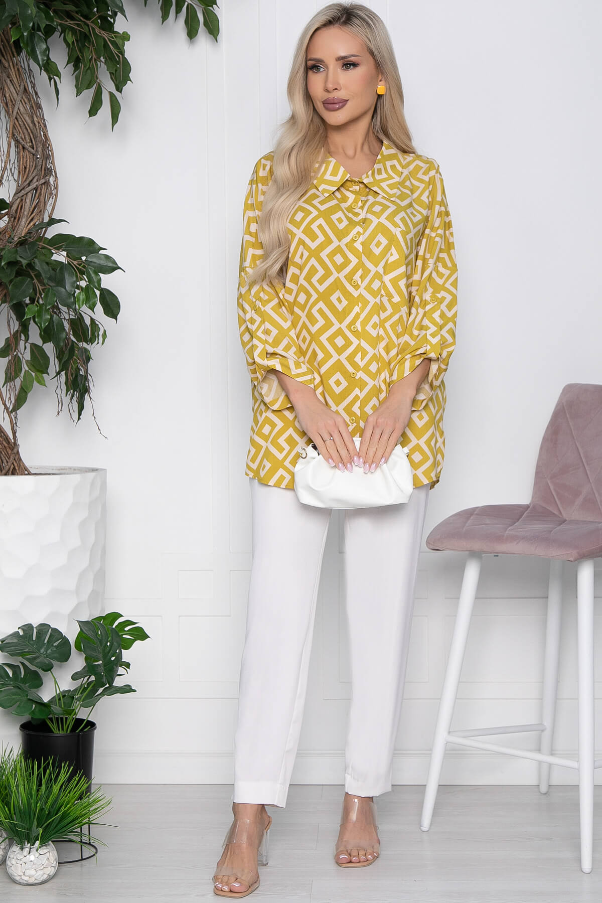 Рубашка Лето (лайм) Б10586