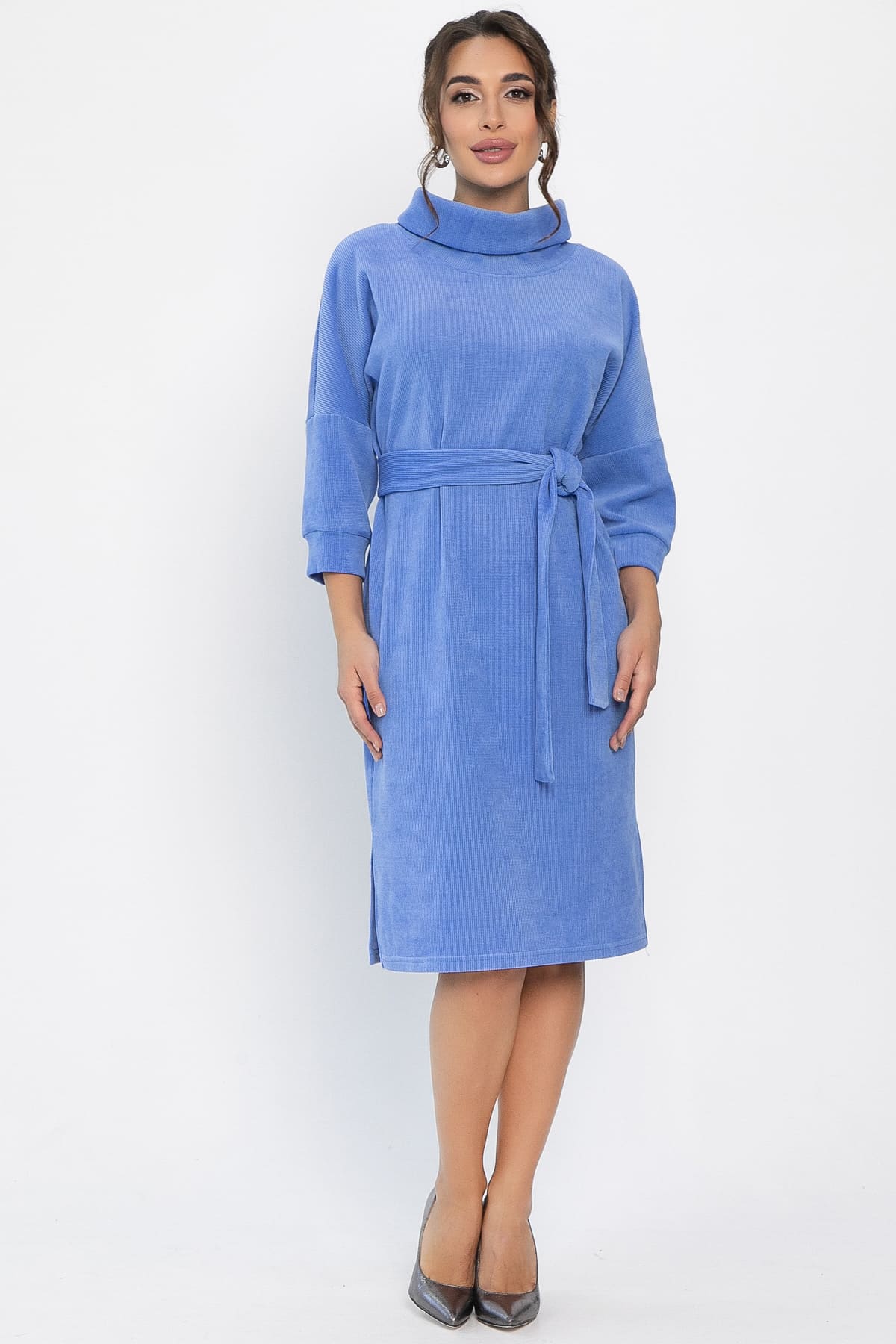 Платье трикотажное Никс (васильковое) П14277-4М