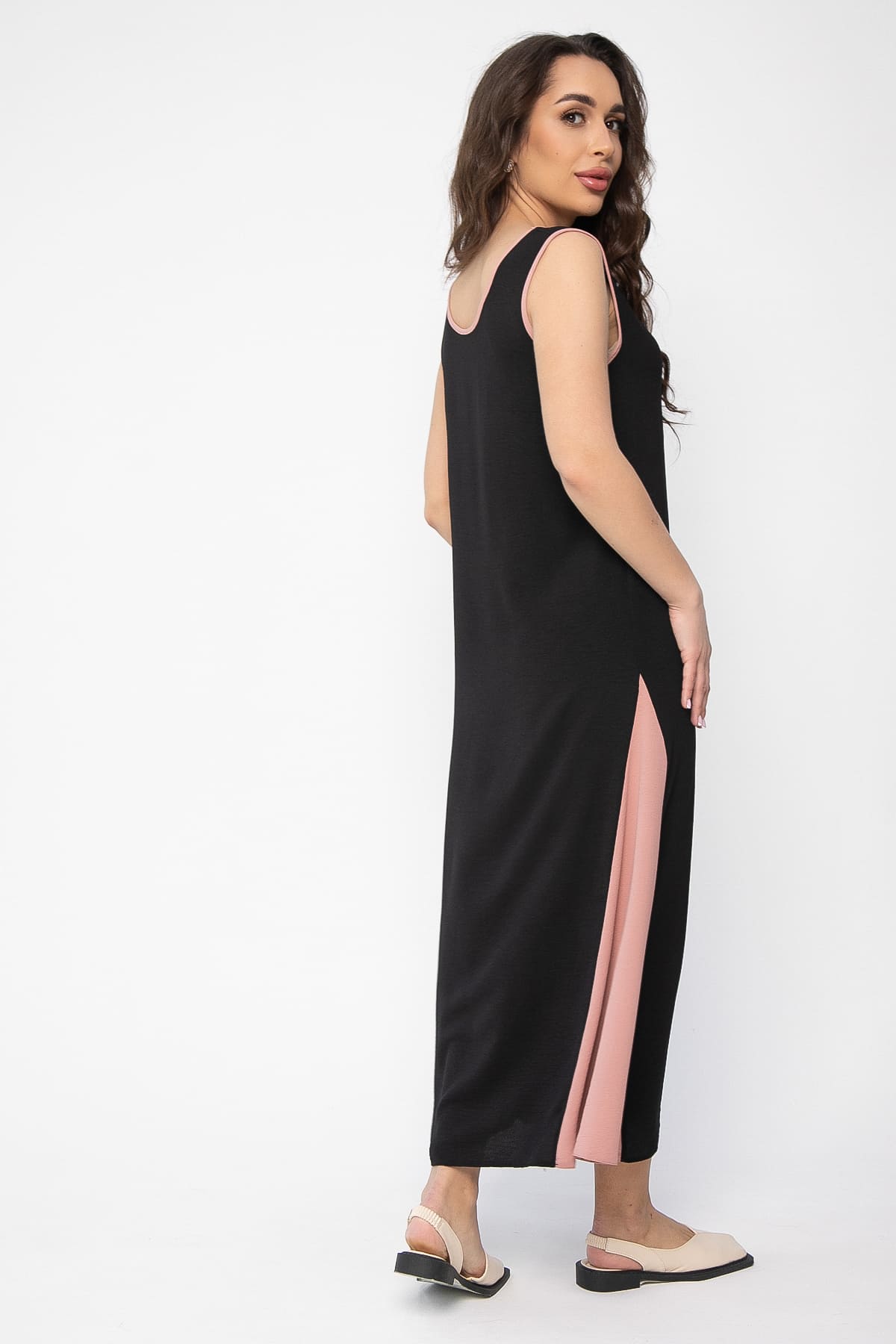 Сарафан Новый сезон (черно-розовый) П13630-10М