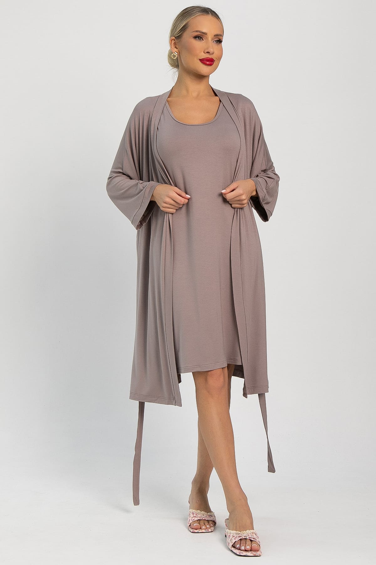 Платье-майка для дома Шелк вискозы (латте) П14492-52М