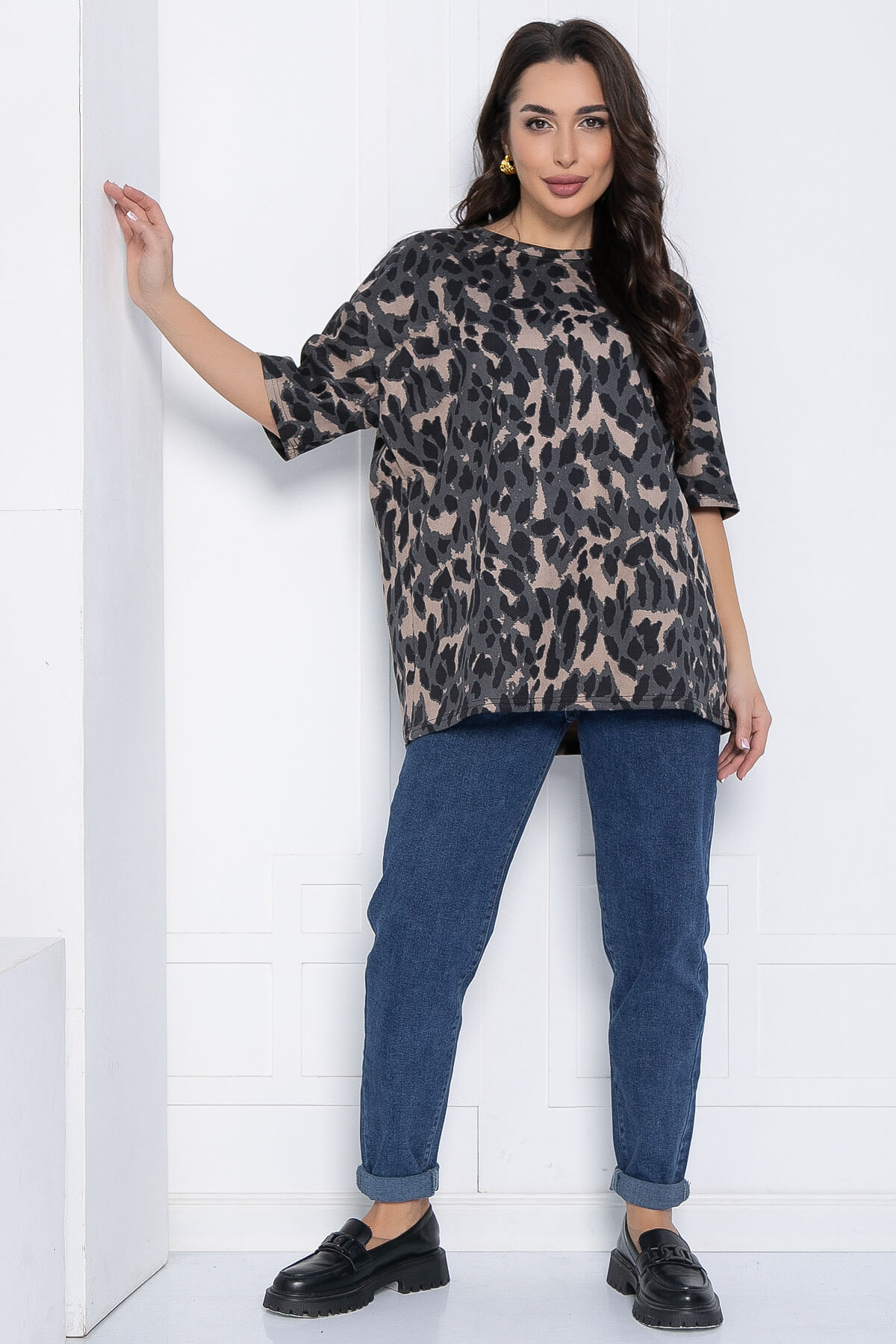 Блуза Стефано (коричневая) Б12596-20