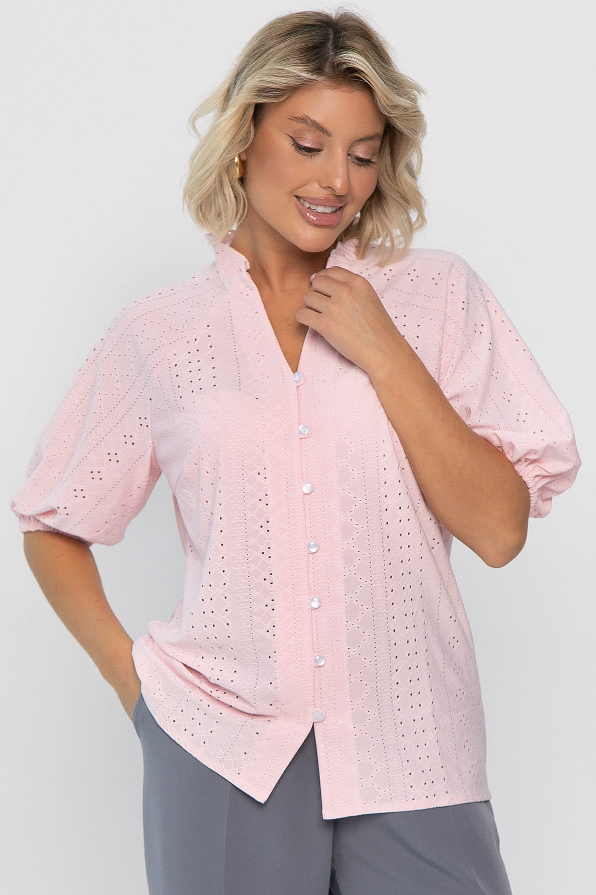 Блуза Люция (розовый пломбир) Б14181-45М