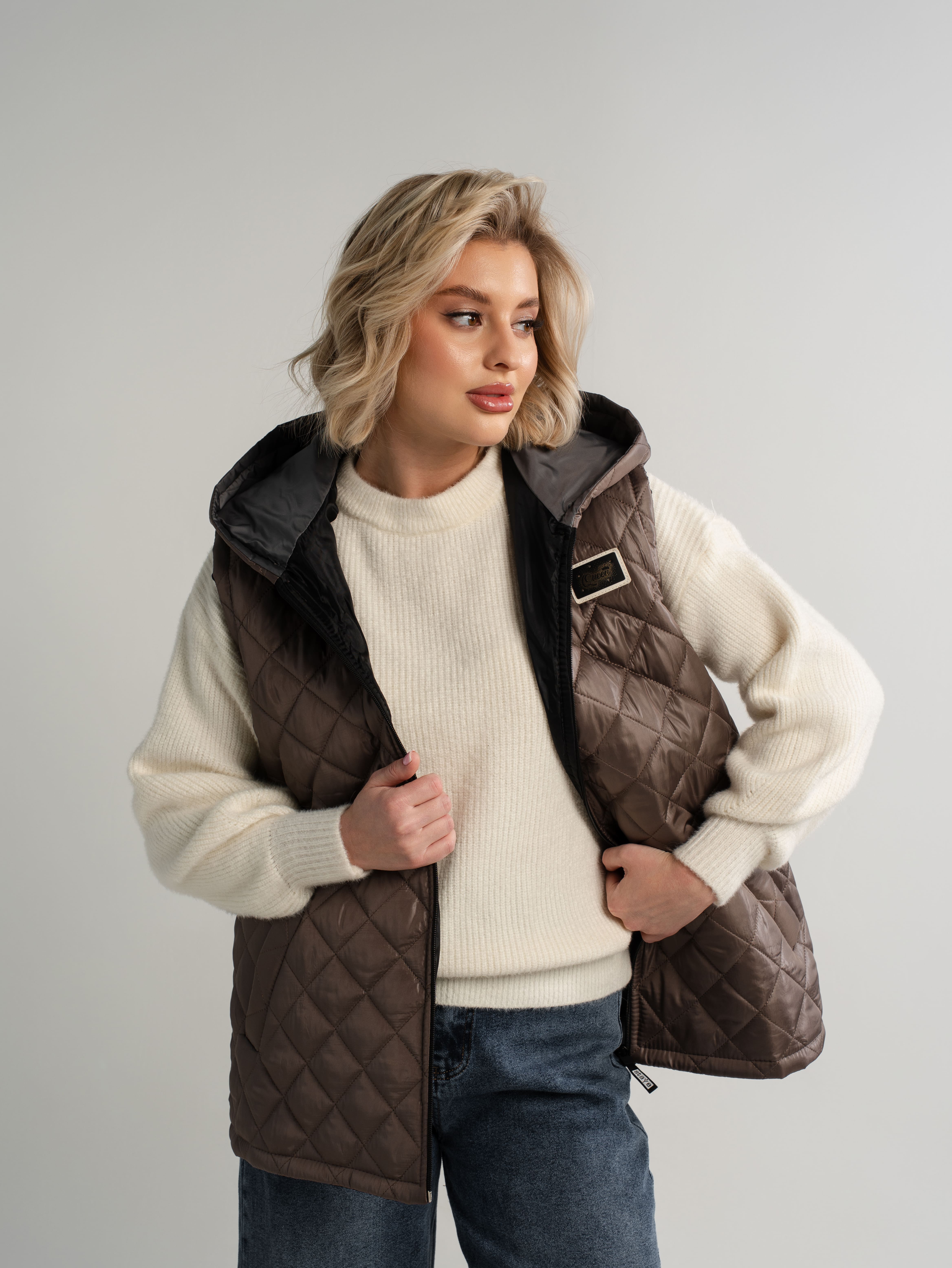 Жилет утепленный Дориана (кофе) Б14632-18М