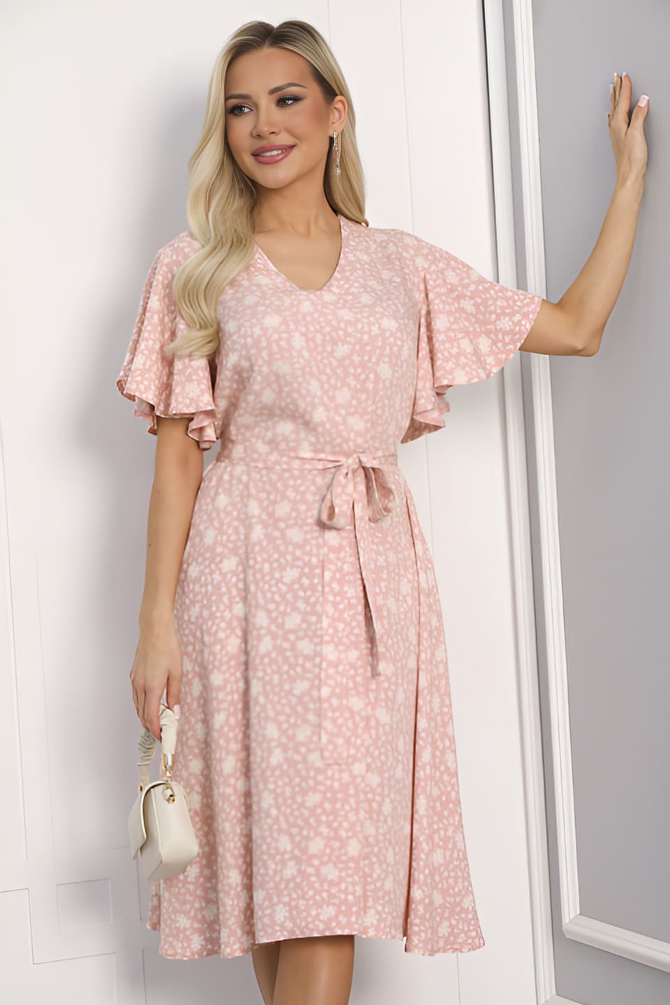 Платье Цветочный сад НЬЮ (розовое) П13709-25М